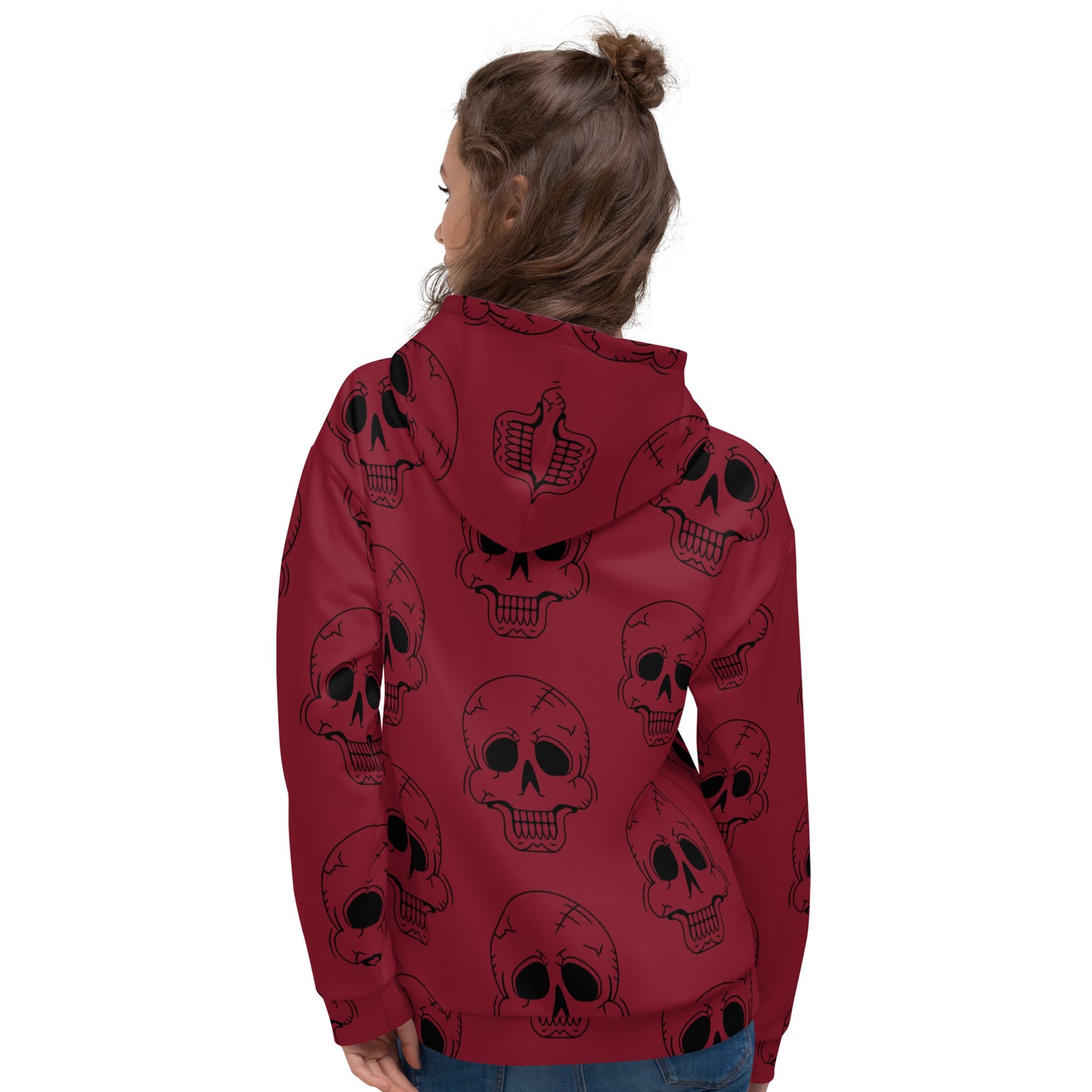 RED LAUGHING SKULL UNISEX HOODIE