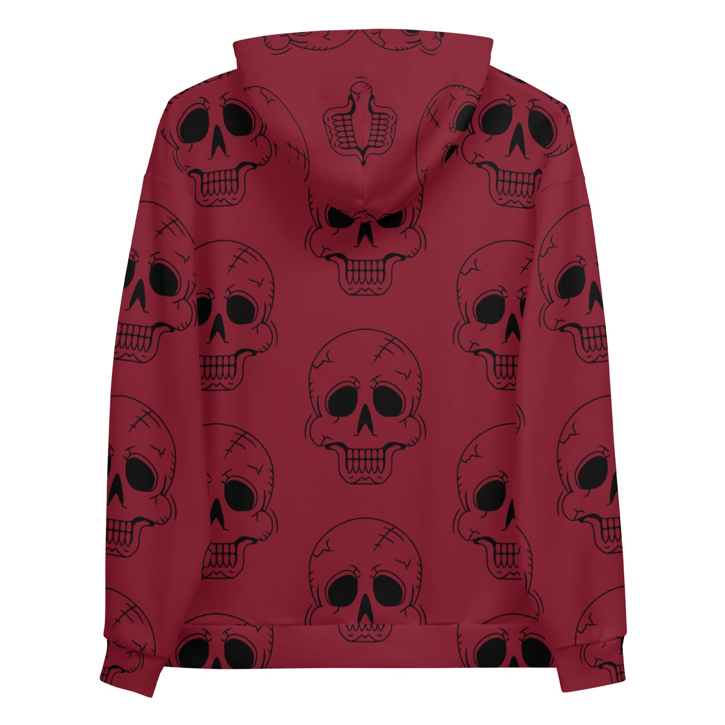 RED LAUGHING SKULL UNISEX HOODIE