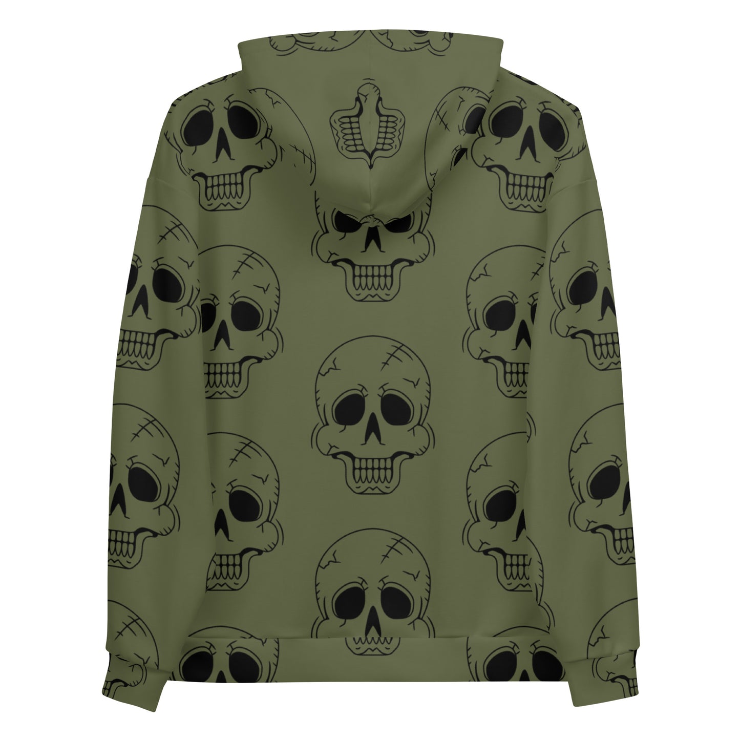 GREEN HAPPY SKULL UNISEX HOODIE