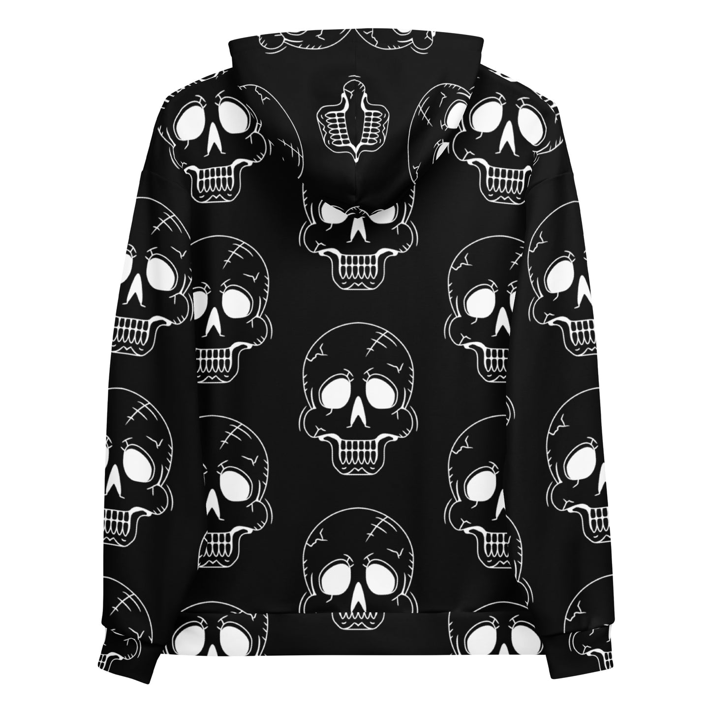 BLACK HAPPY SKULL UNISEX HOODIE