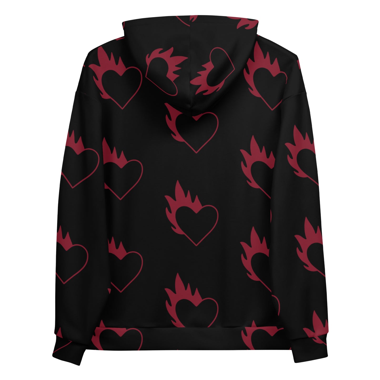 FLAMING HEART UNISEX HOODIE