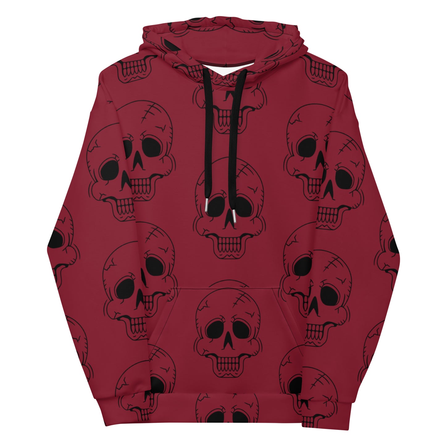 RED LAUGHING SKULL UNISEX HOODIE