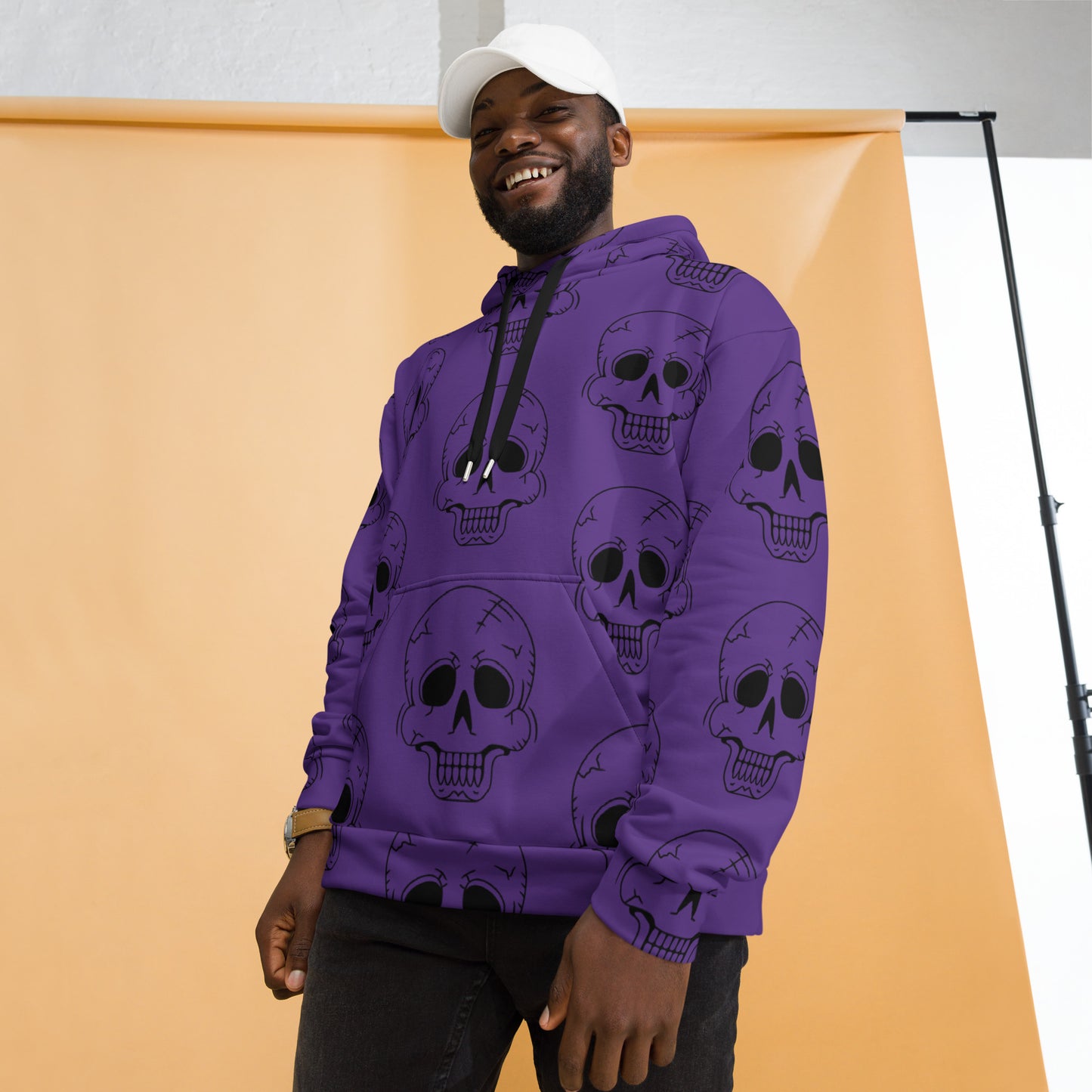 PURPLE HAPPY SKULL HOODIE