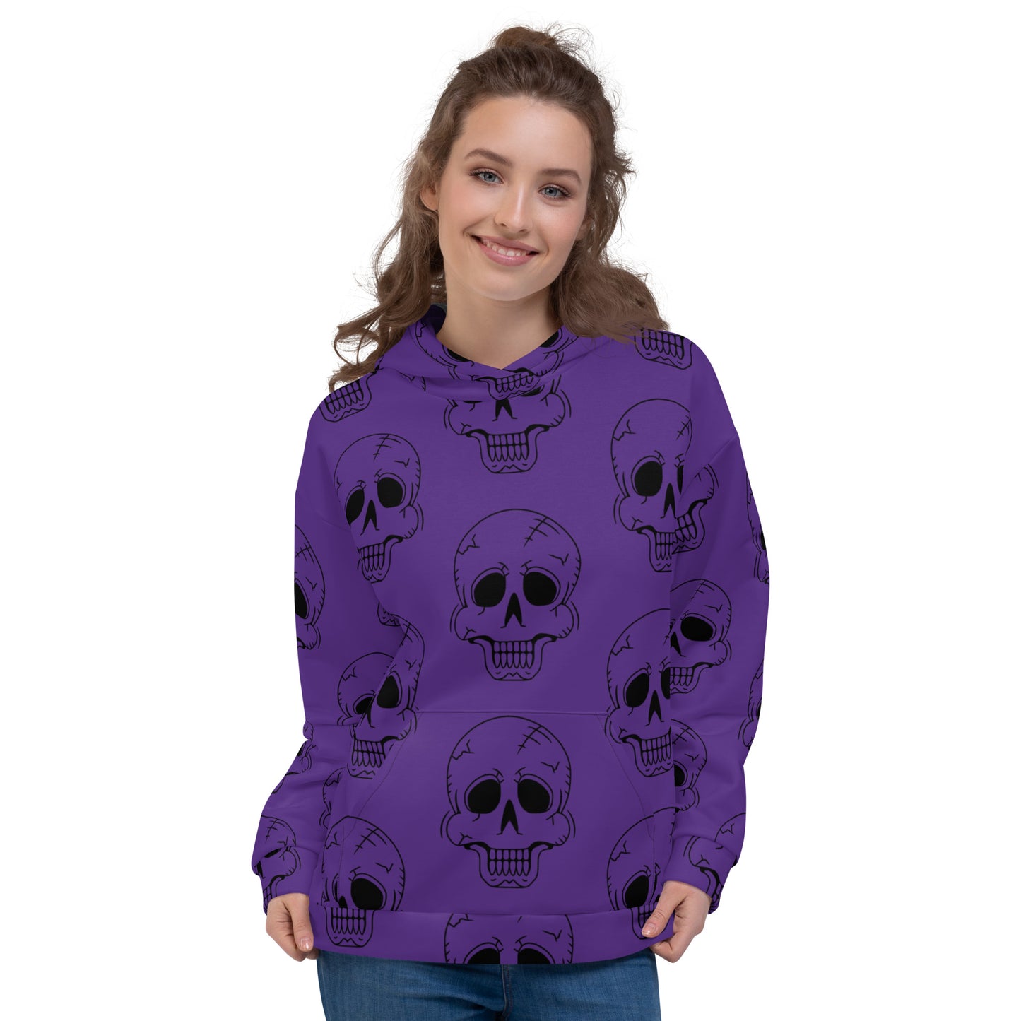 PURPLE HAPPY SKULL HOODIE
