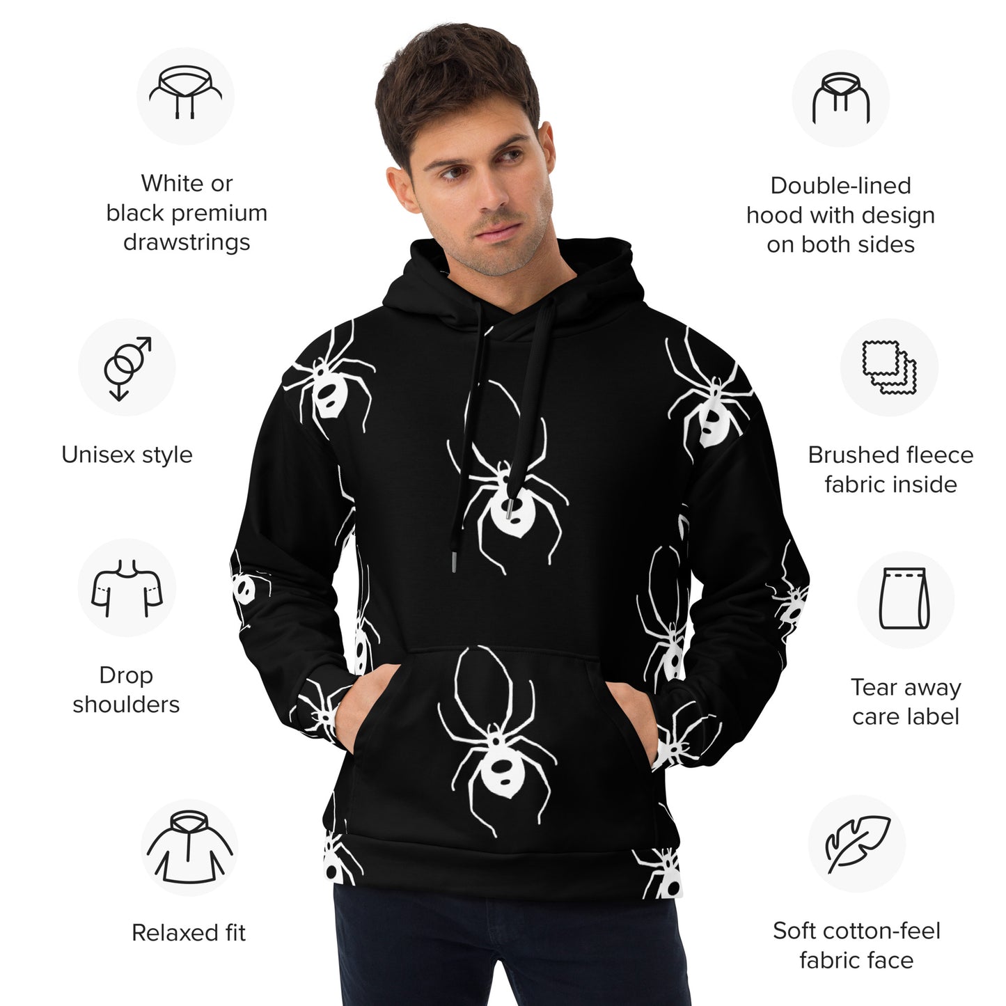 BLACK WIDOW UNISEX HOODIE