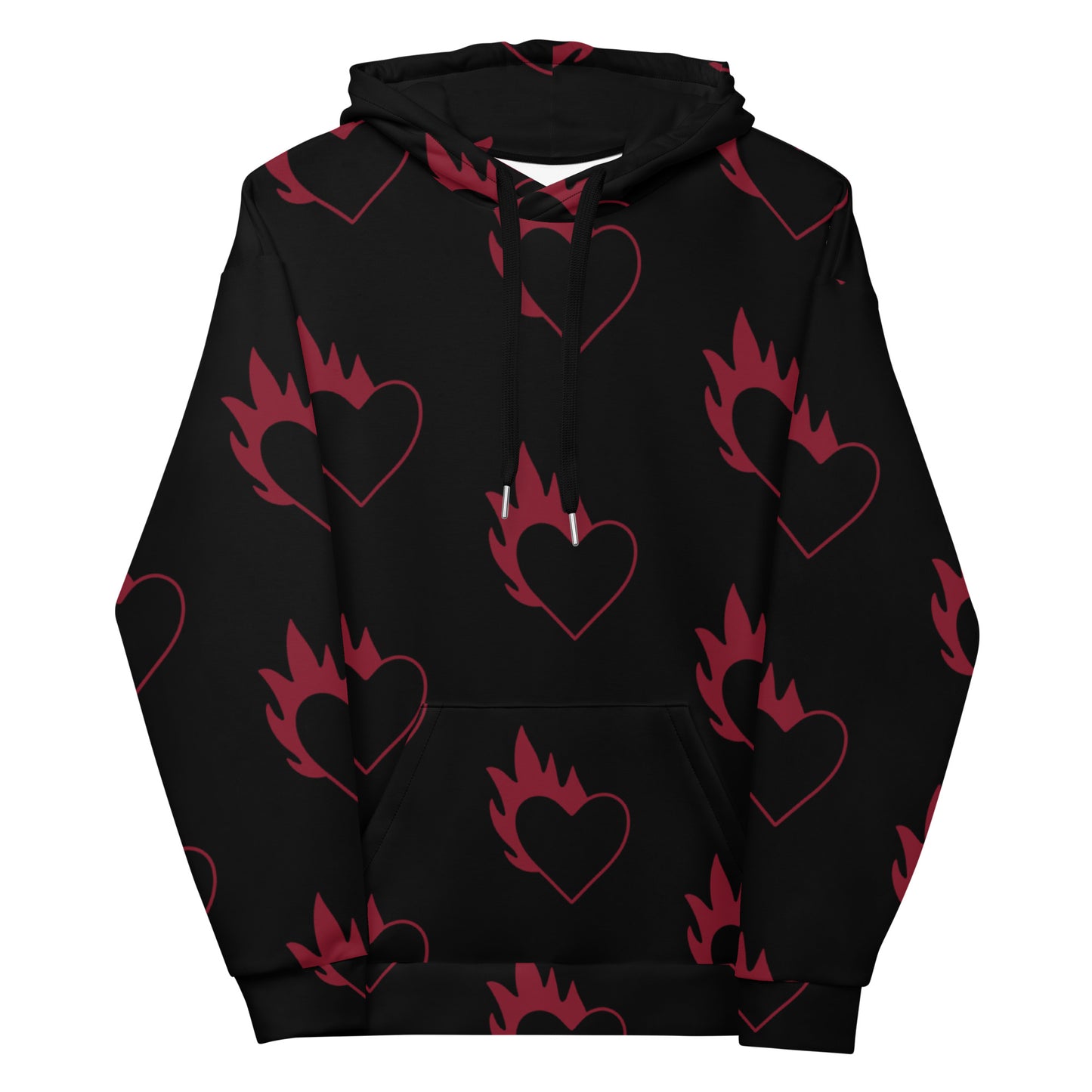 FLAMING HEART UNISEX HOODIE