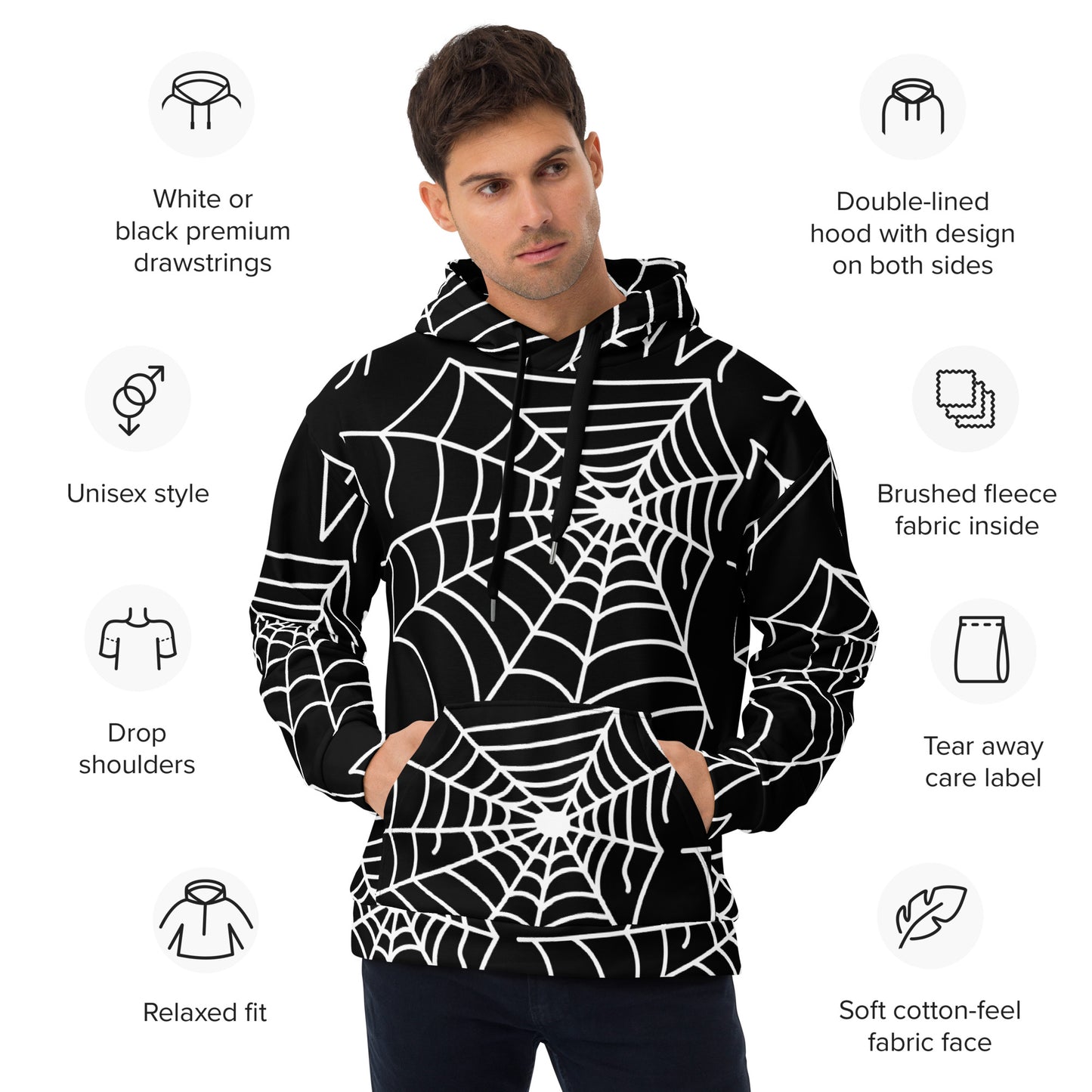 WEB OF LIES UNISEX HOODIE