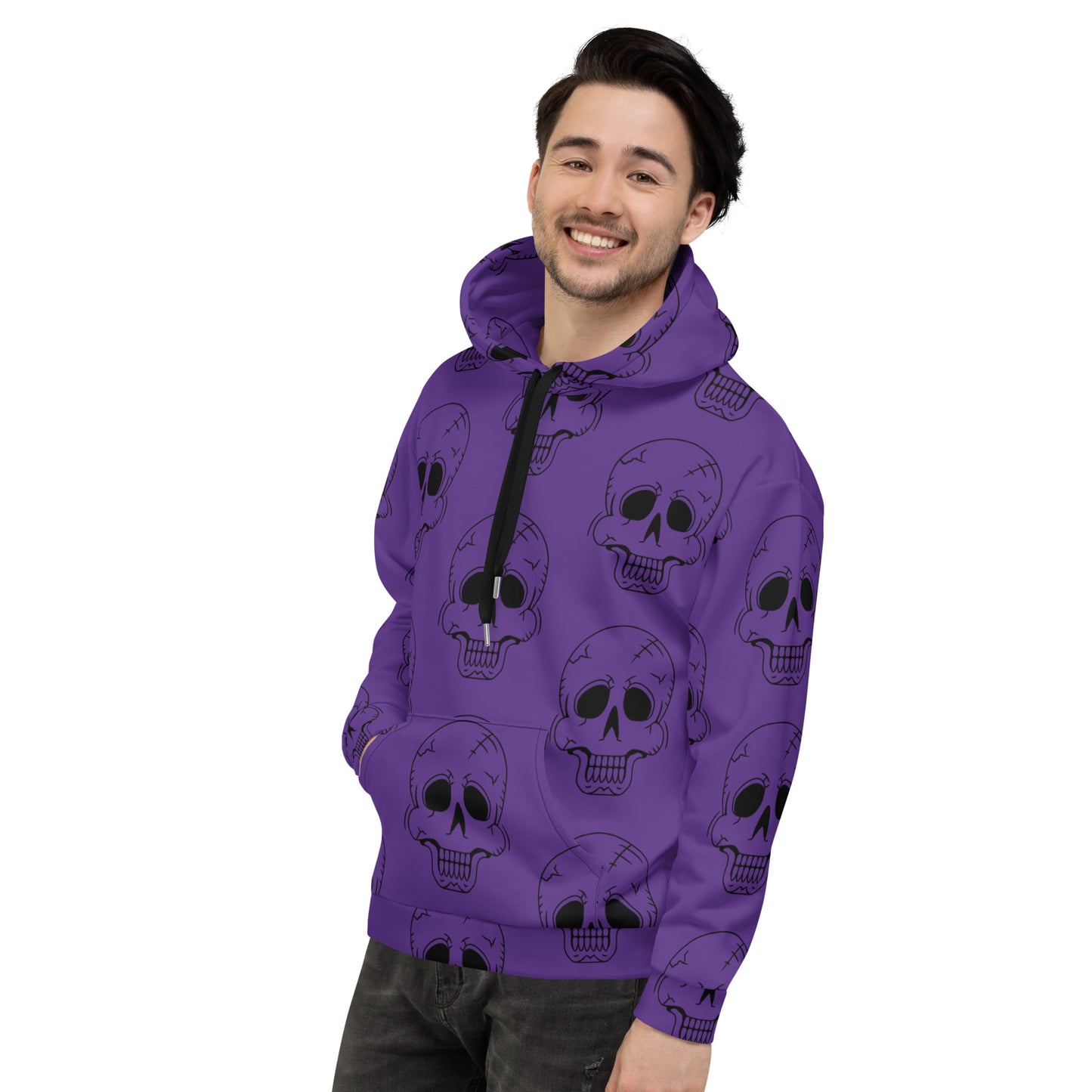 PURPLE HAPPY SKULL HOODIE