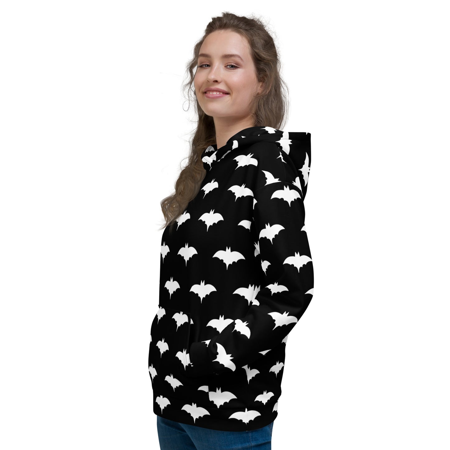 WHITE BAT UNISEX HOODIE