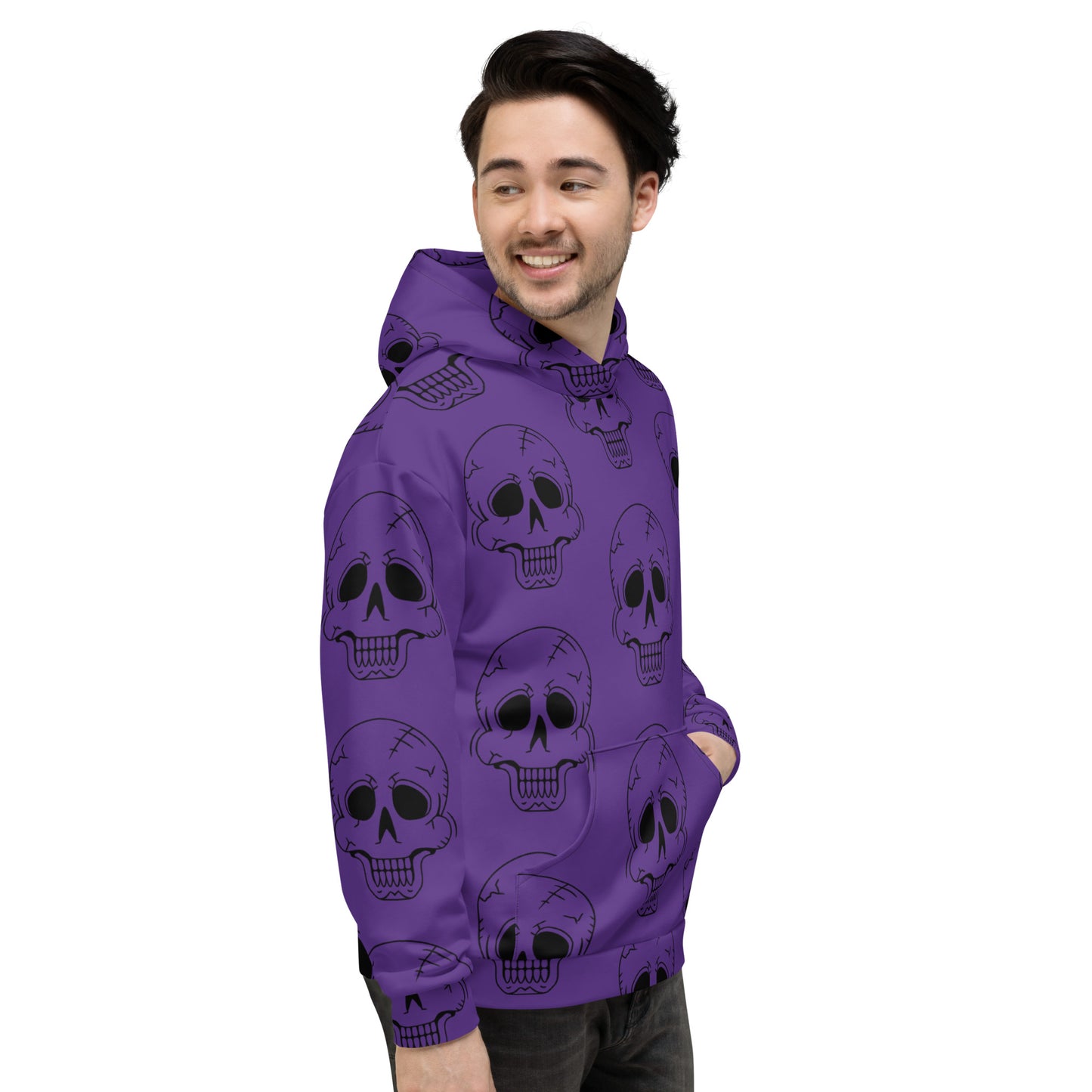 PURPLE HAPPY SKULL HOODIE