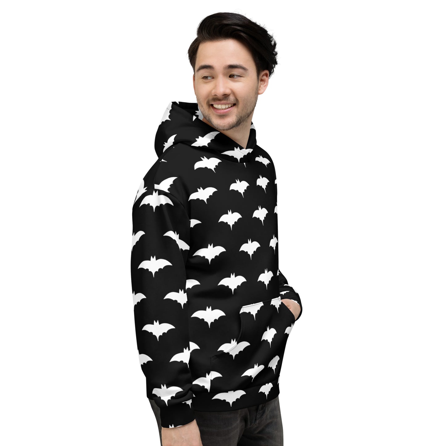 WHITE BAT UNISEX HOODIE