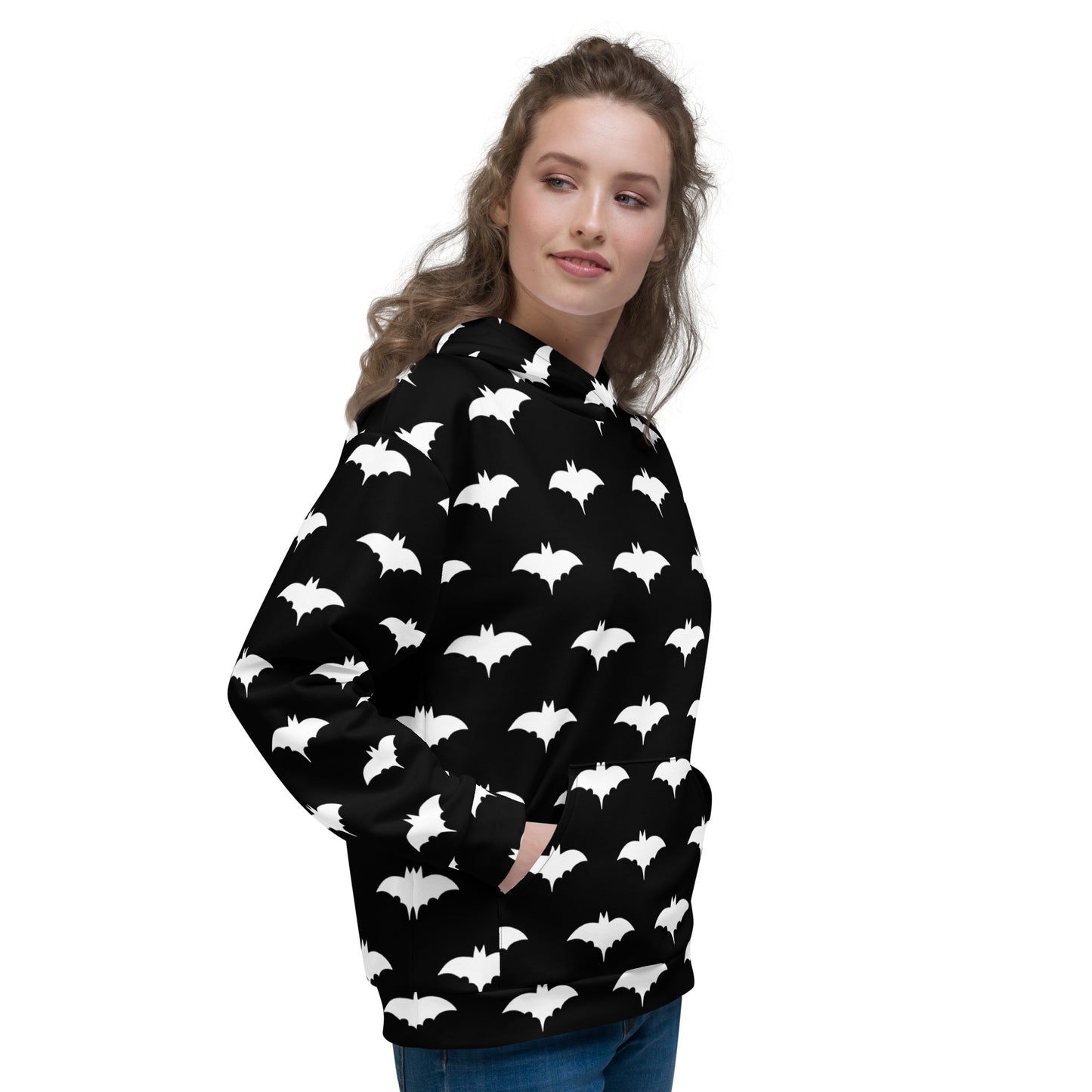 WHITE BAT UNISEX HOODIE