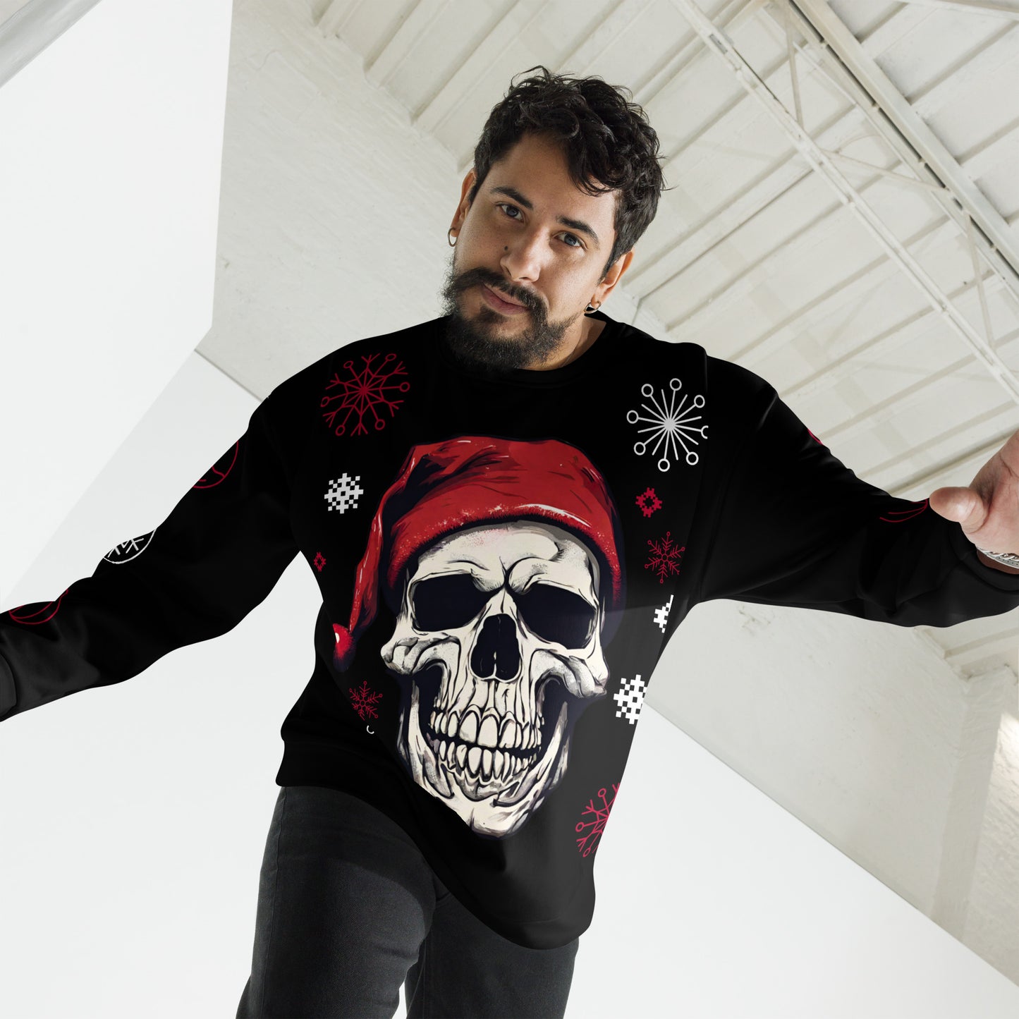 SANTA SKULL UGLY SWEATSHIRT