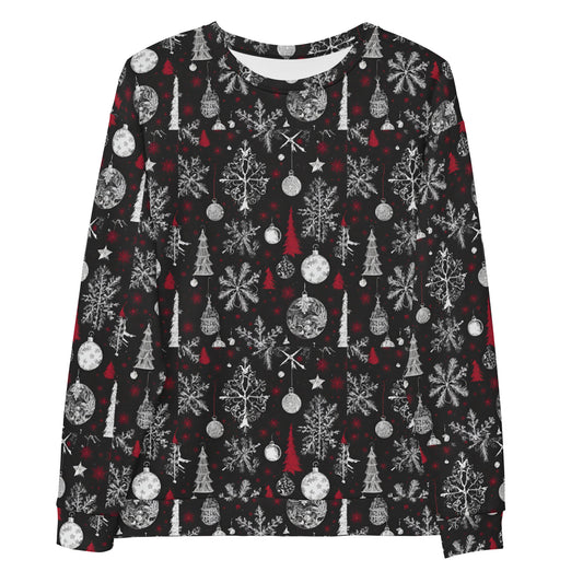 RED ORNAMENT UGLY CHRISTMAS SWEATSHIRT