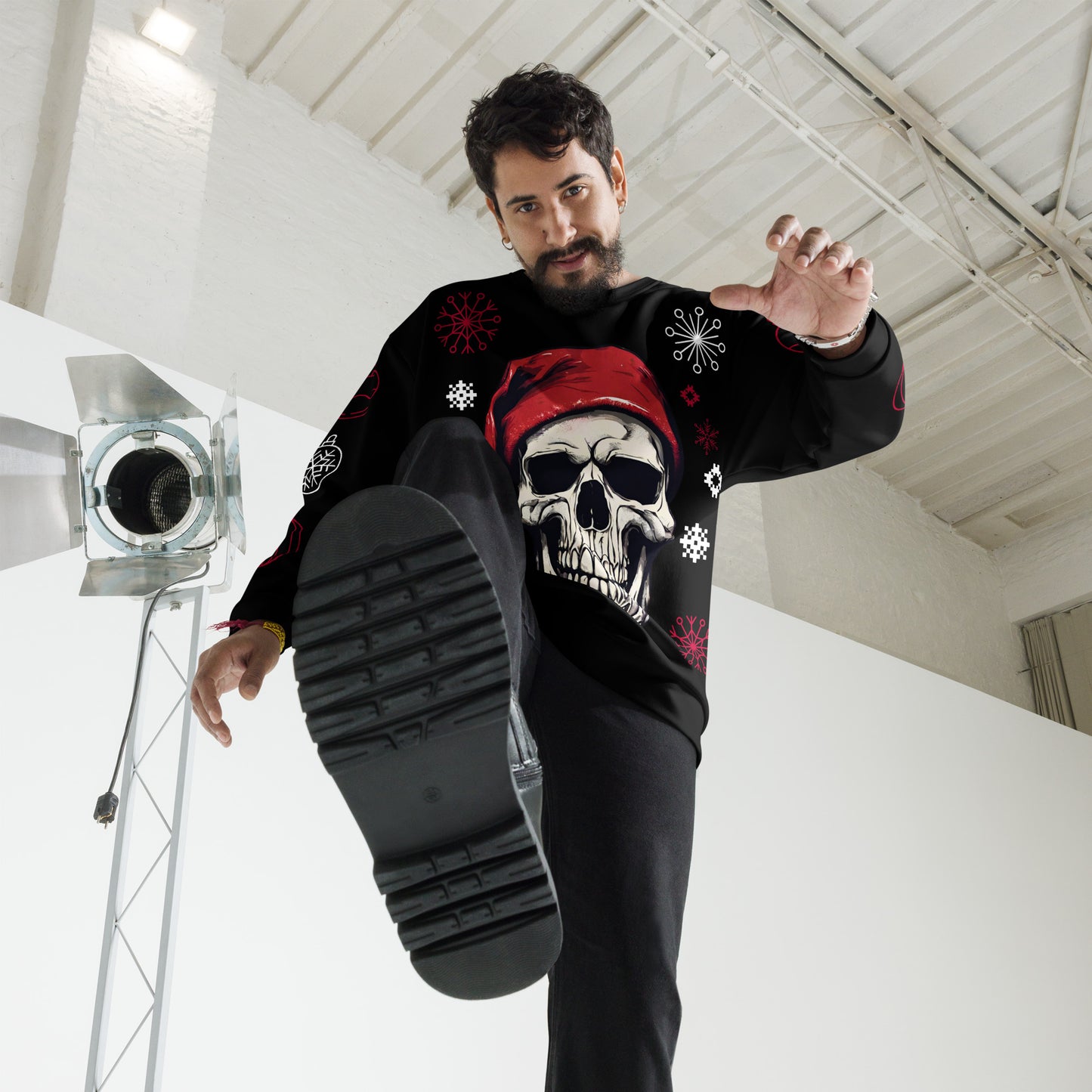 SANTA SKULL UGLY SWEATSHIRT