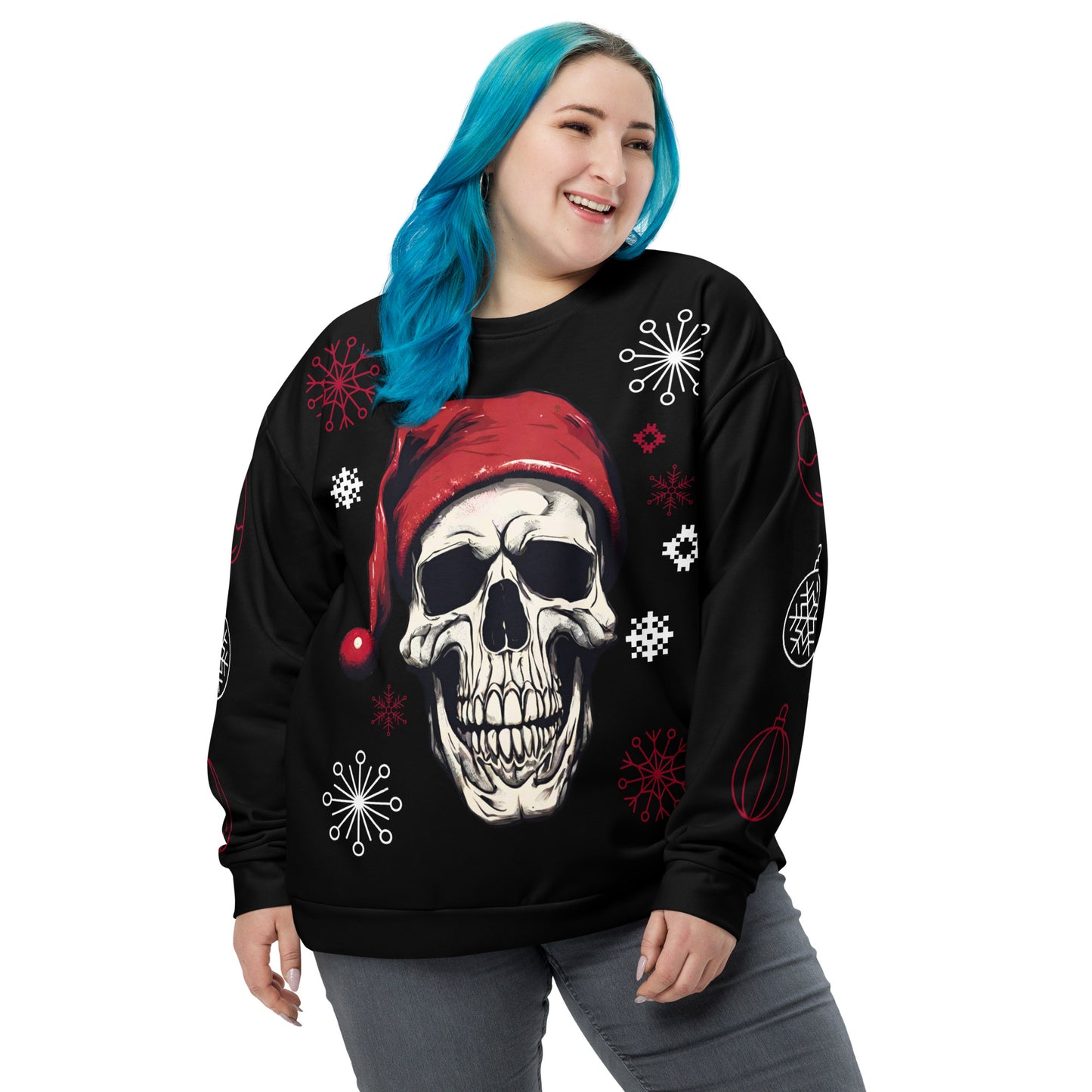 SANTA SKULL UGLY SWEATSHIRT