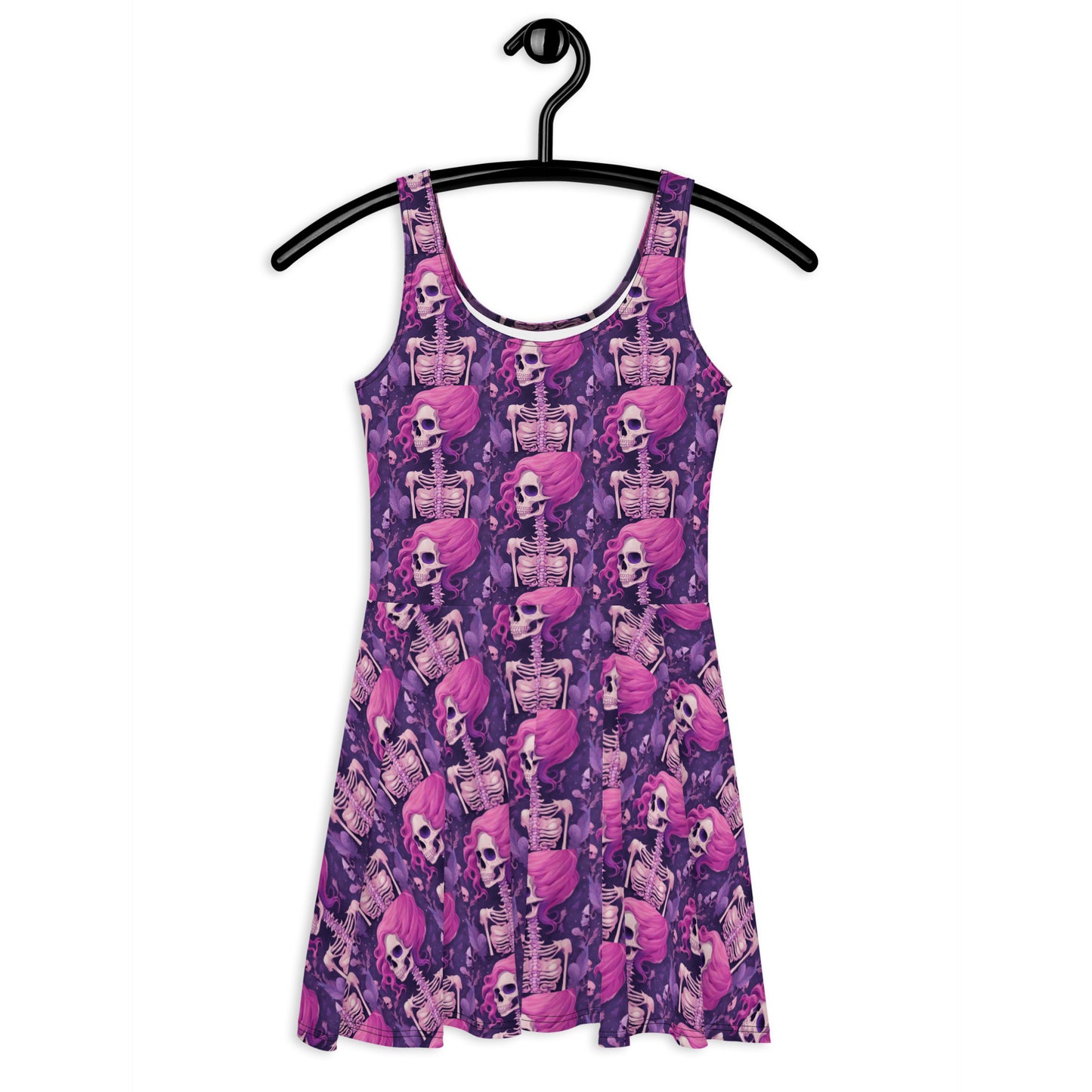 BENNETT'S PINK SKELETON FLARED DRESS