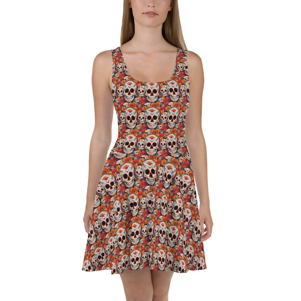 DIA DE LOS MUERTOS FLARED DRESS