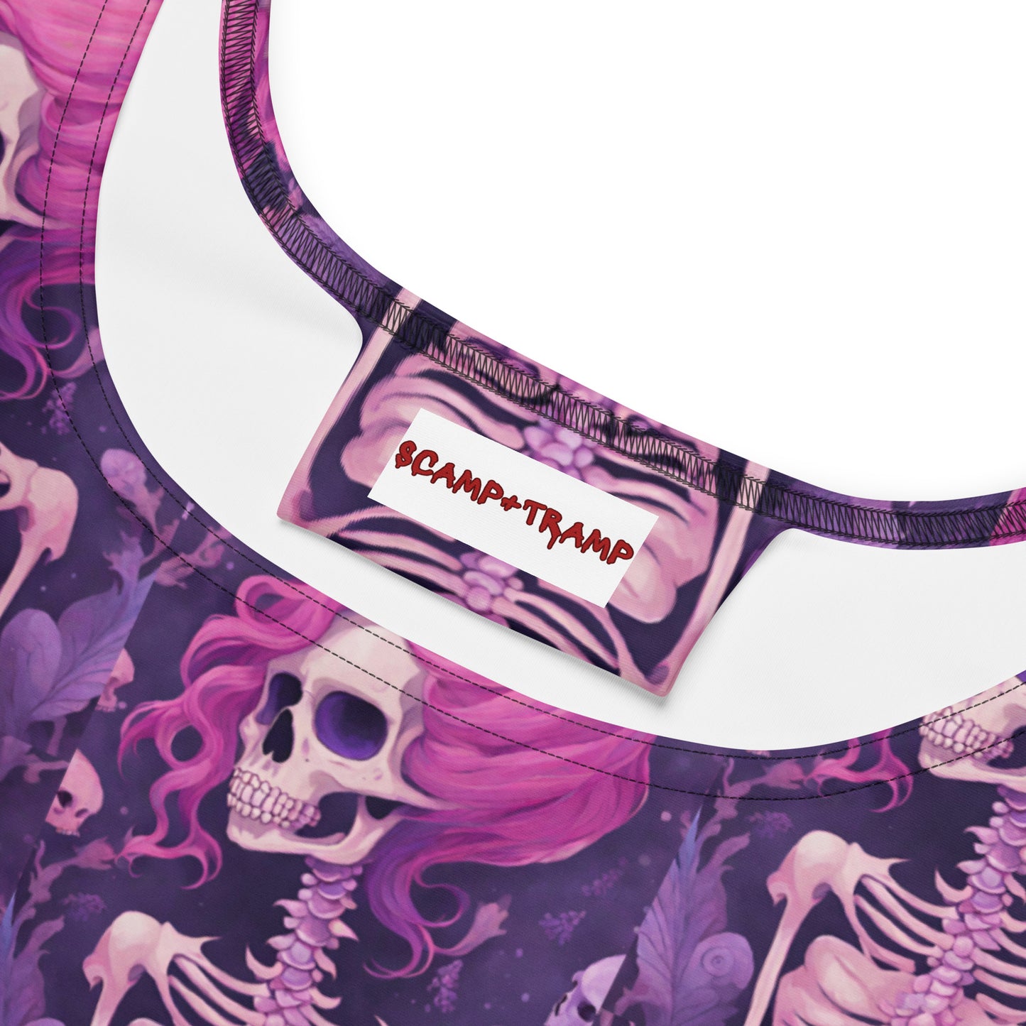 BENNETT'S PINK SKELETON FLARED DRESS
