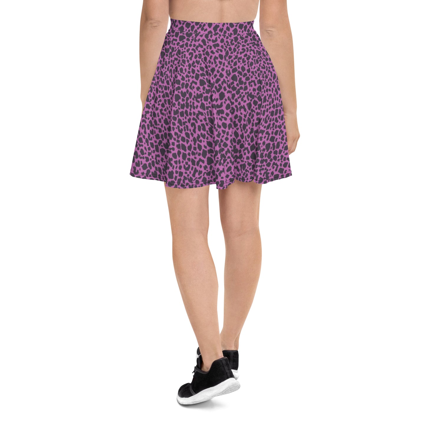 PINK LEOPARD B FLARED MINI-SKIRT