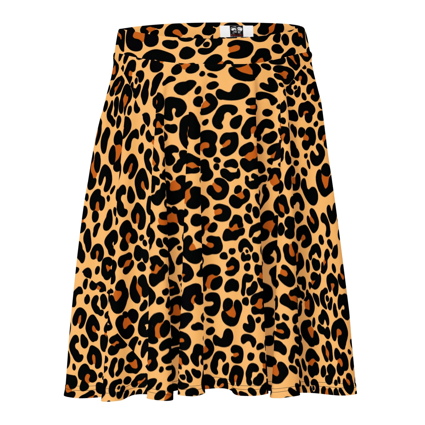 LEOPARD PRINT B FLARED MINI-SKIRT