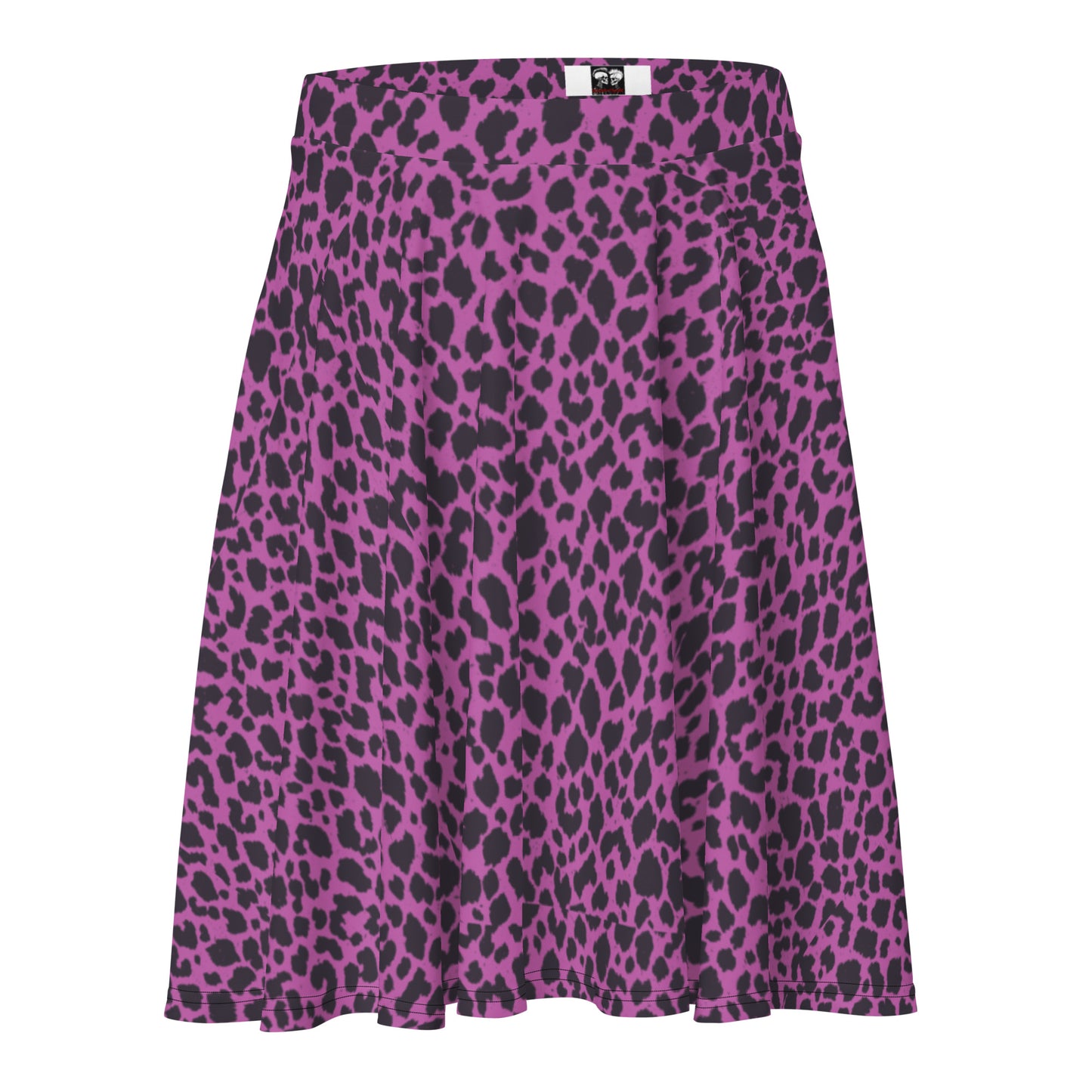 PINK LEOPARD B FLARED MINI-SKIRT