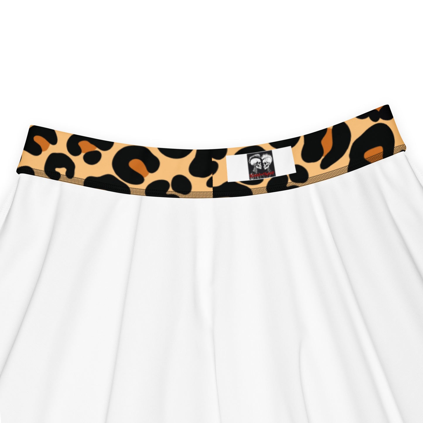 LEOPARD PRINT B FLARED MINI-SKIRT