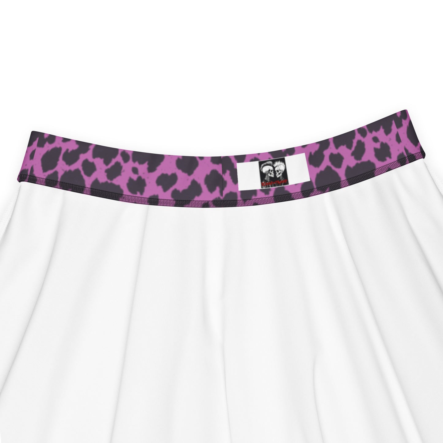 PINK LEOPARD B FLARED MINI-SKIRT