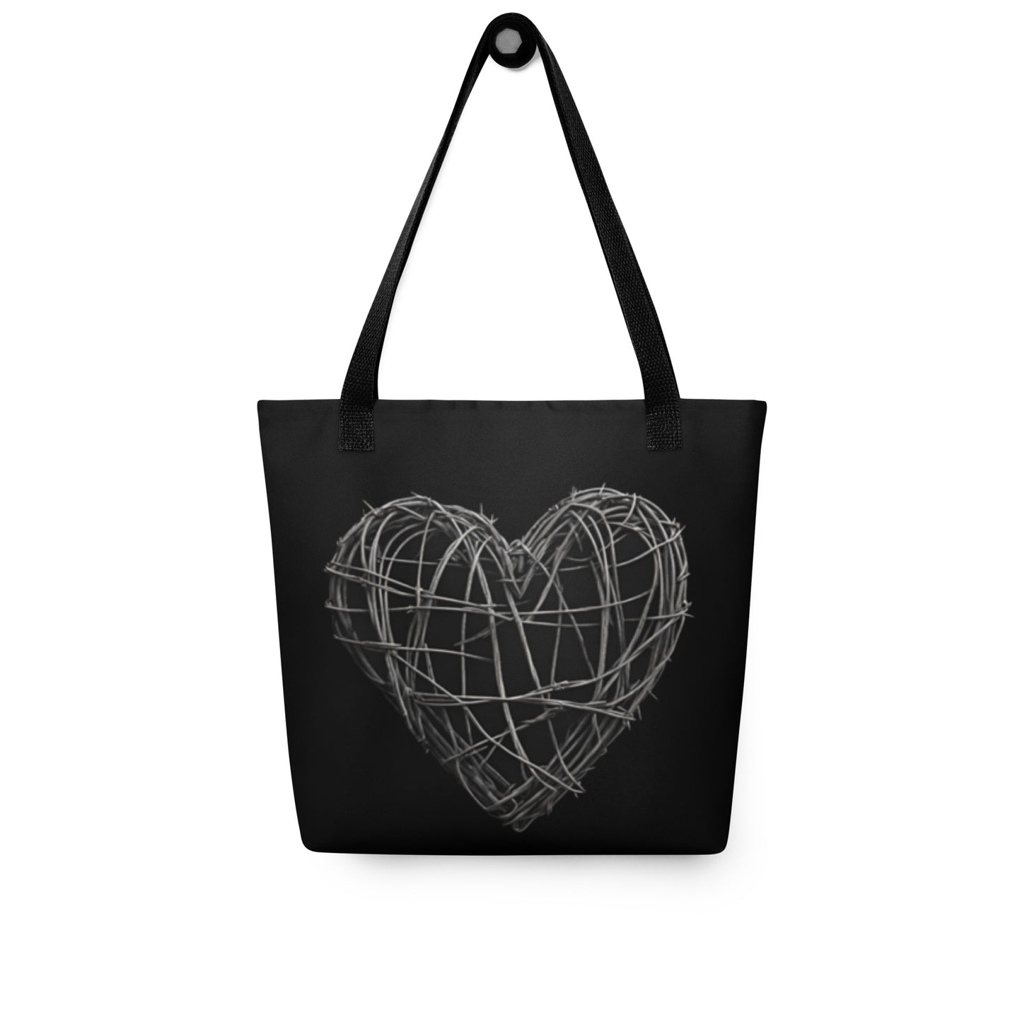 BARBED WIRE HEART TOTE BAG