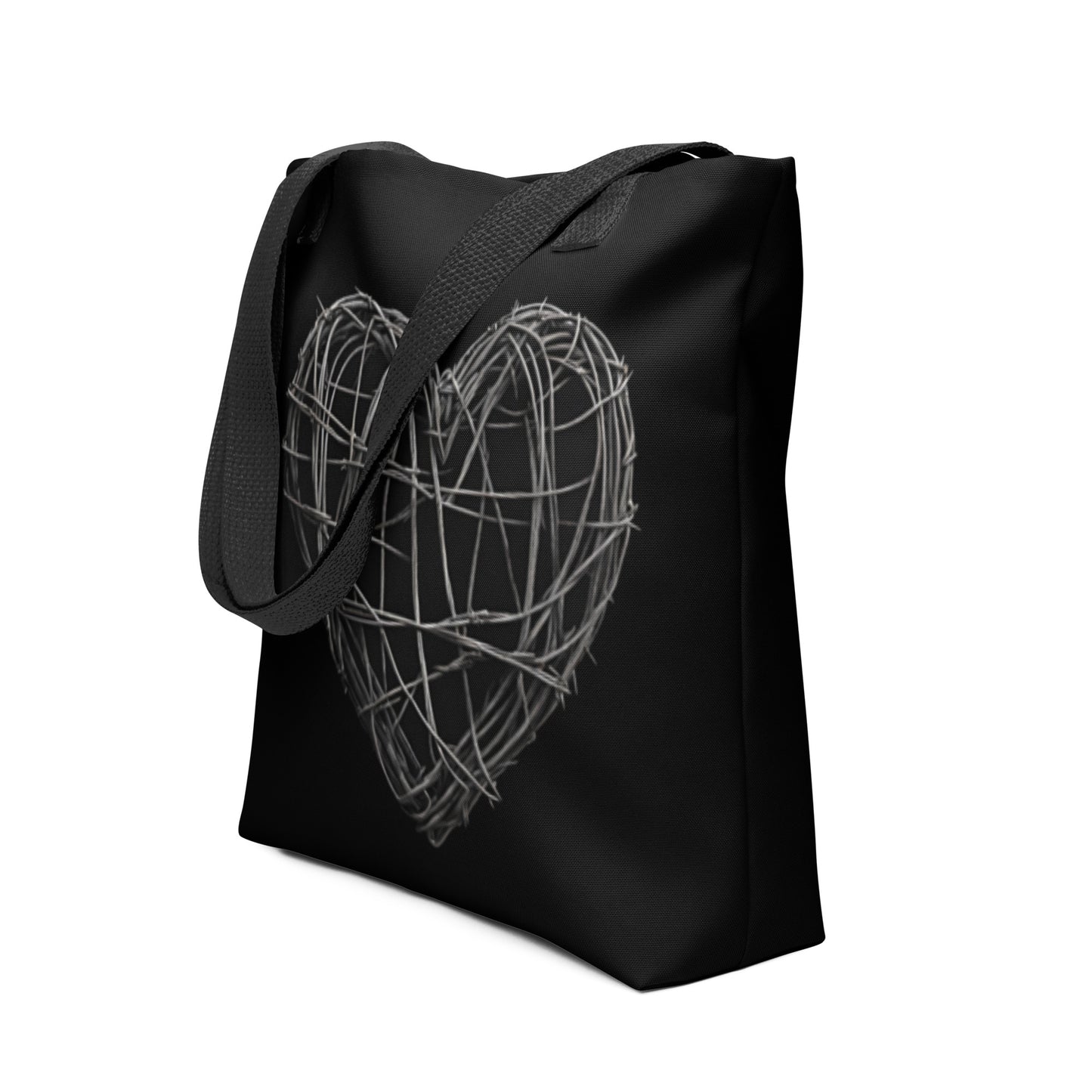 BARBED WIRE HEART TOTE BAG