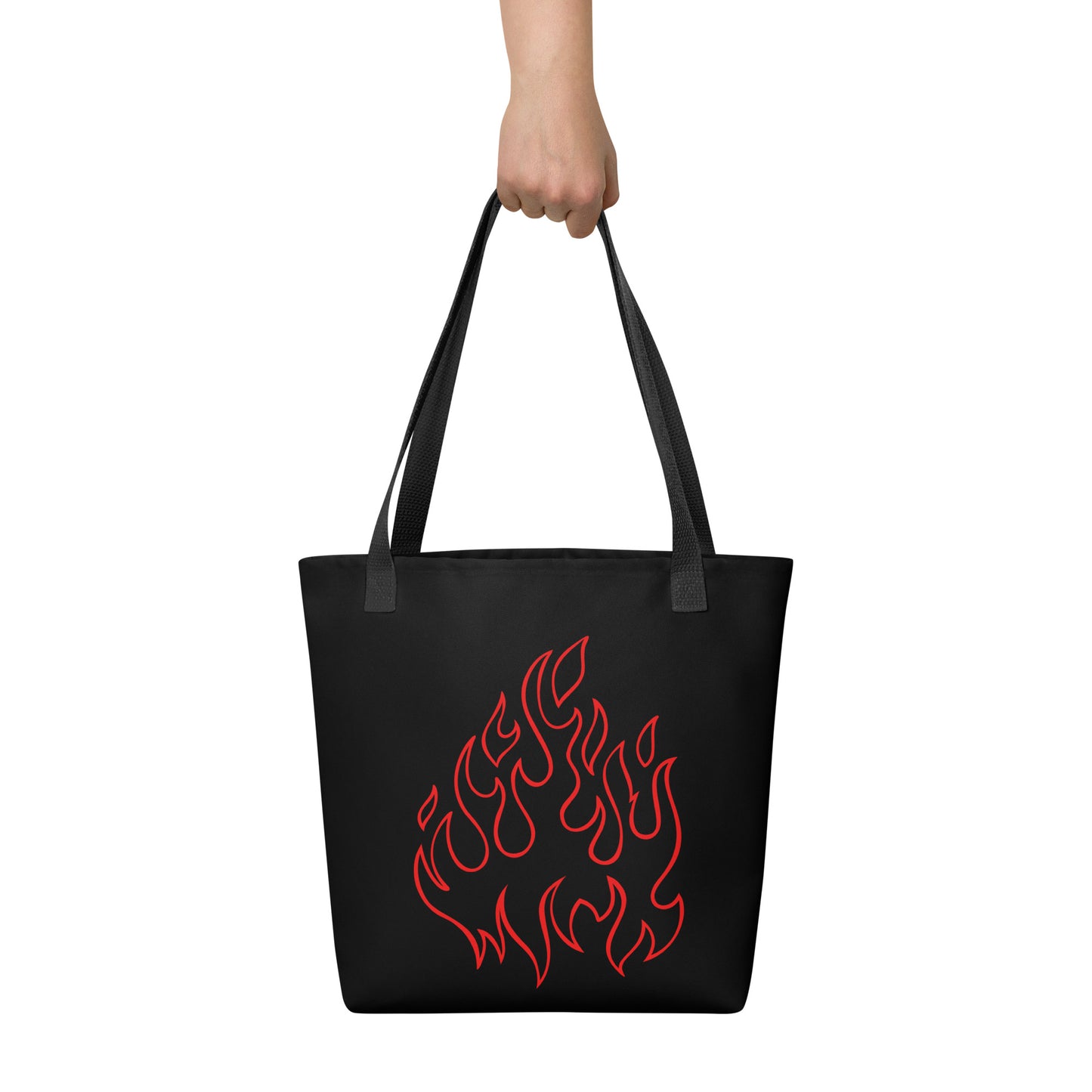RED FLAMES TOTE BAG