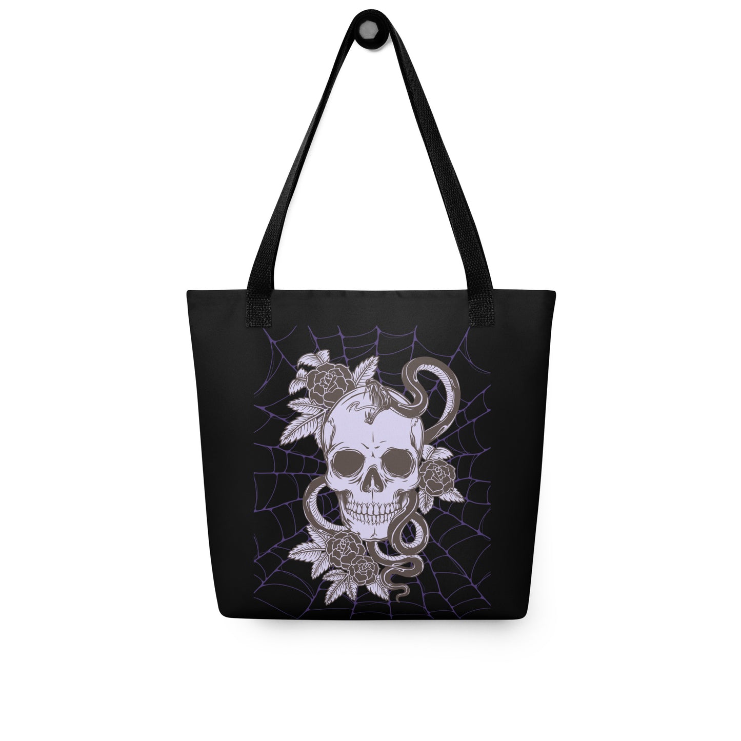 PURPLE SKULL & SNAKE TOTE BAG
