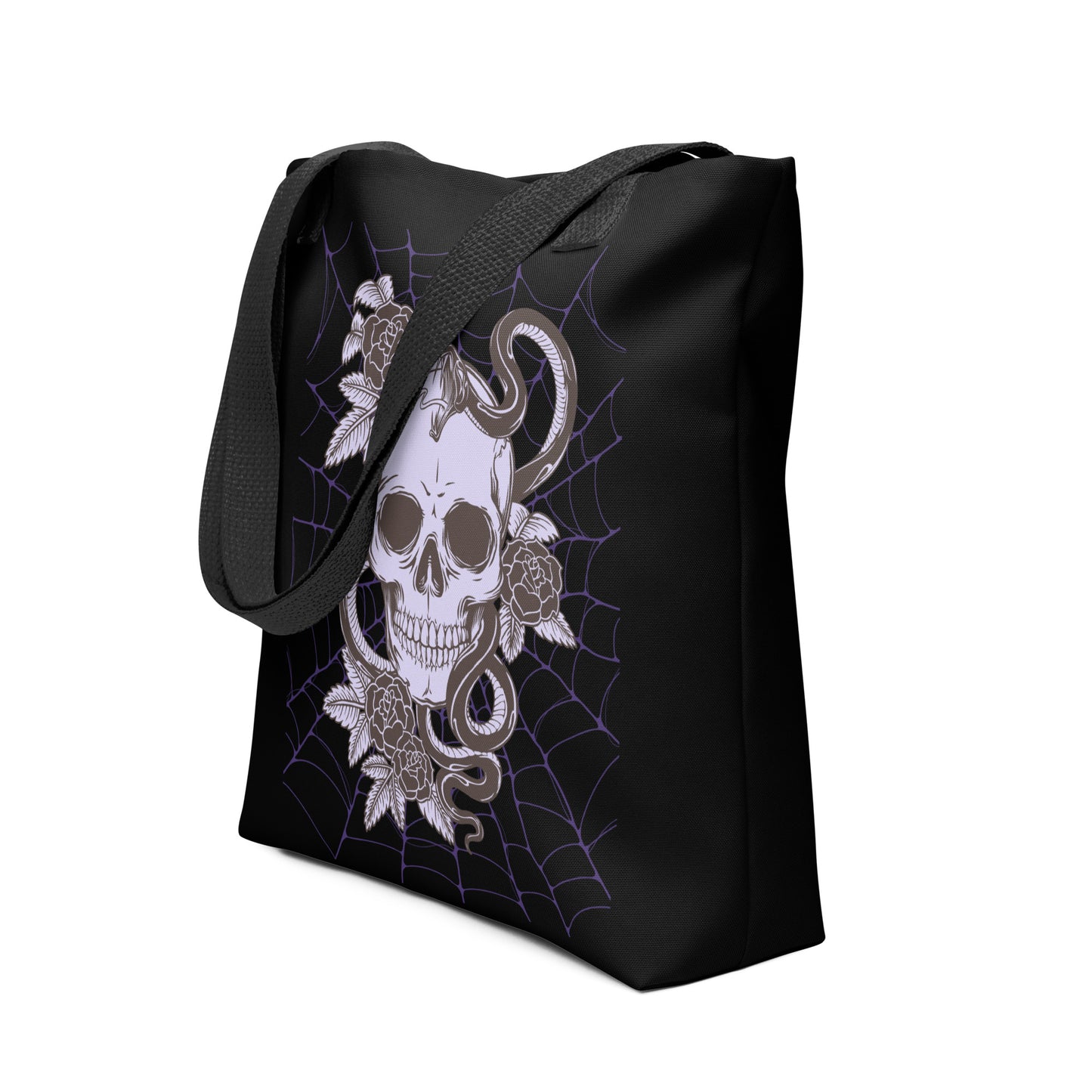 PURPLE SKULL & SNAKE TOTE BAG