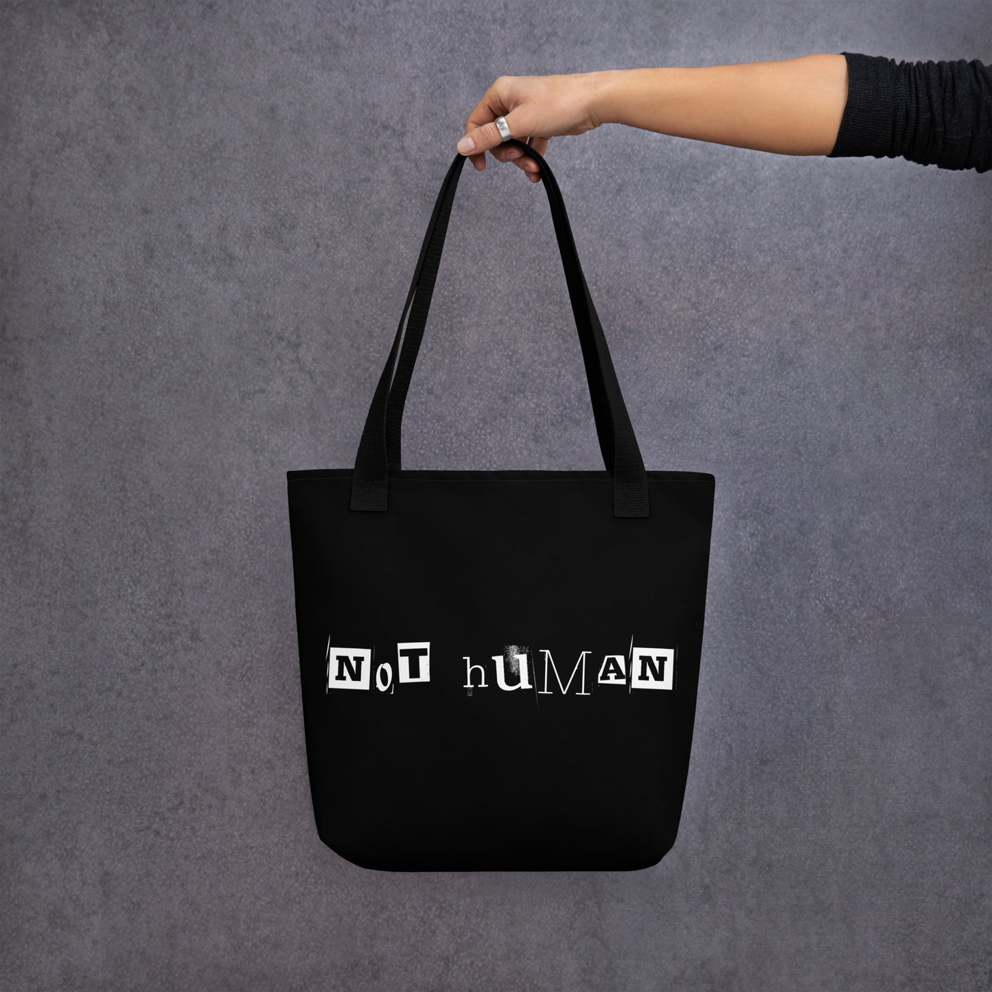 NOT HUMAN TOTE BAG