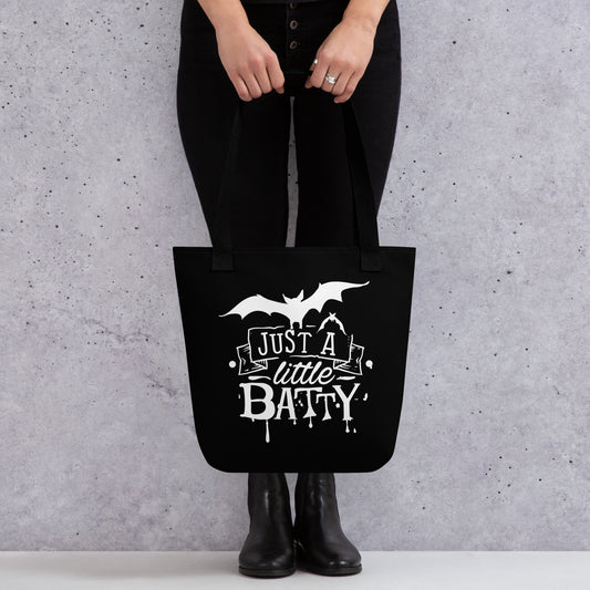 JUST A LITTLE BATTY TOTE BAG