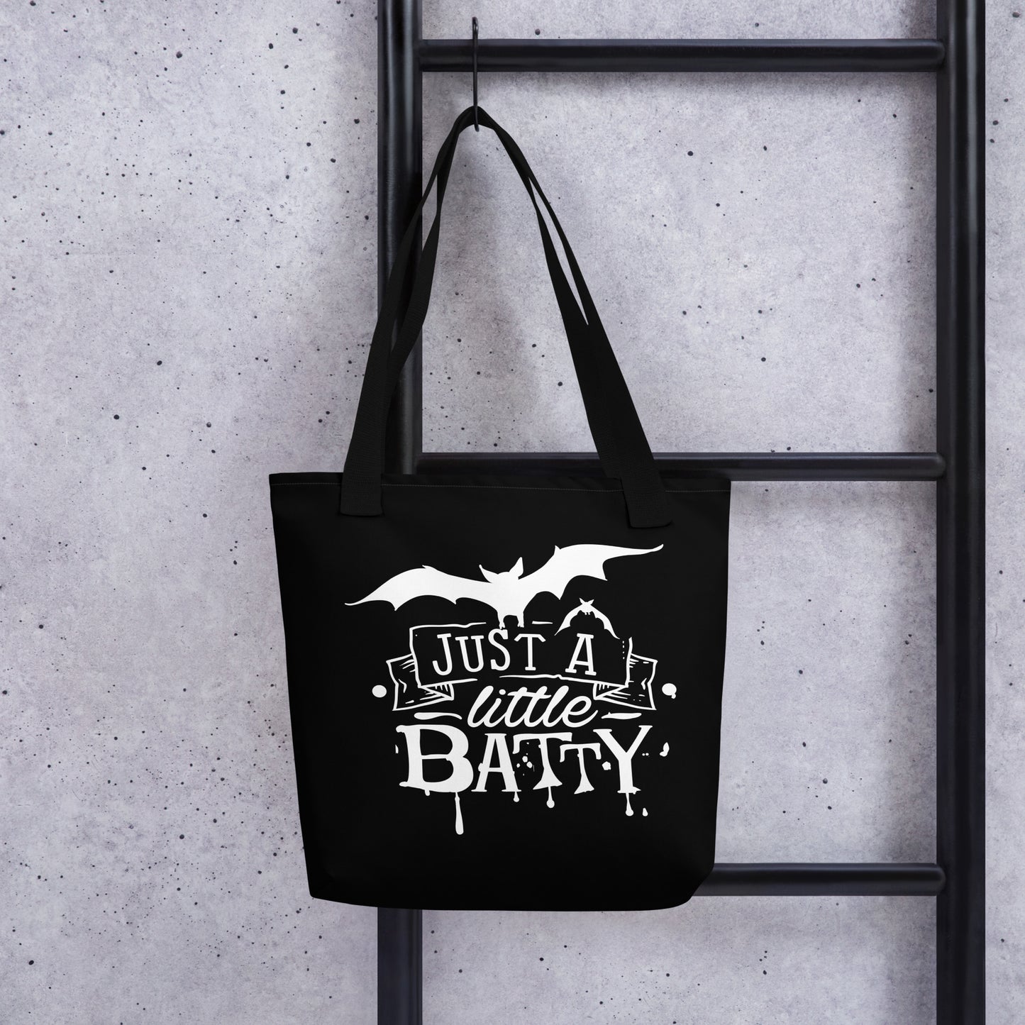 JUST A LITTLE BATTY TOTE BAG