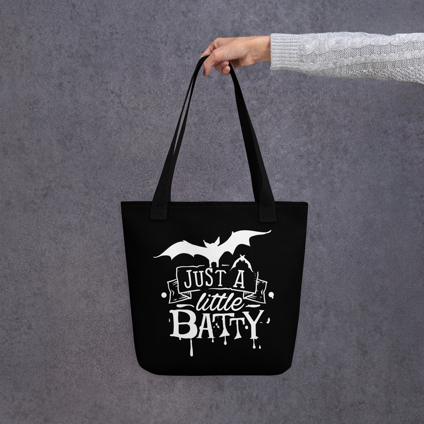 JUST A LITTLE BATTY TOTE BAG