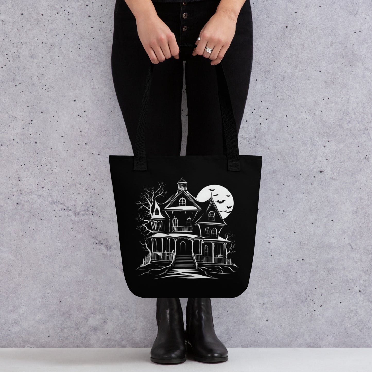 HAUNTED HOUSE TOTE BAG