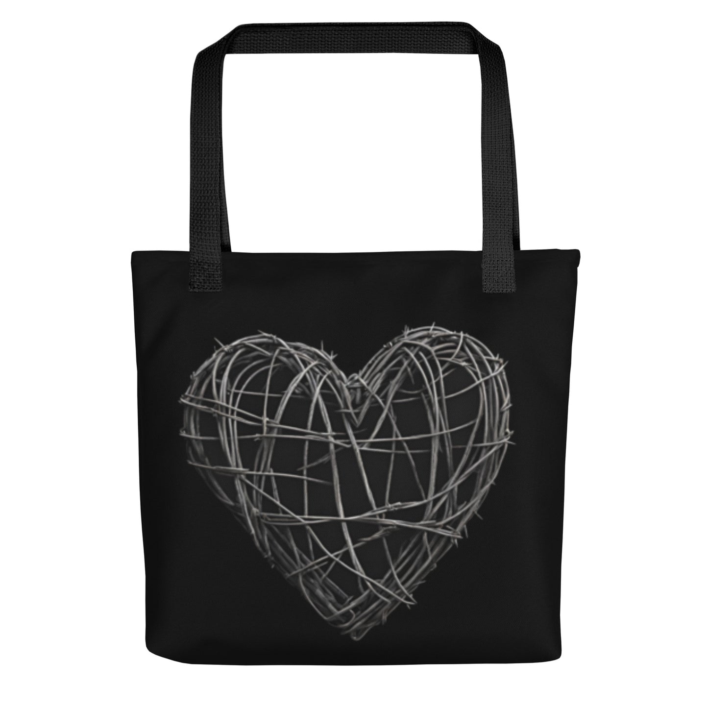 BARBED WIRE HEART TOTE BAG