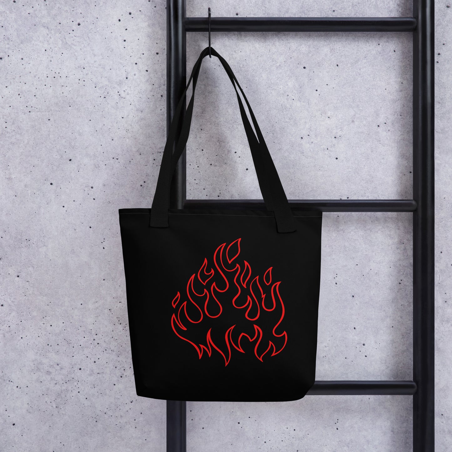 RED FLAMES TOTE BAG