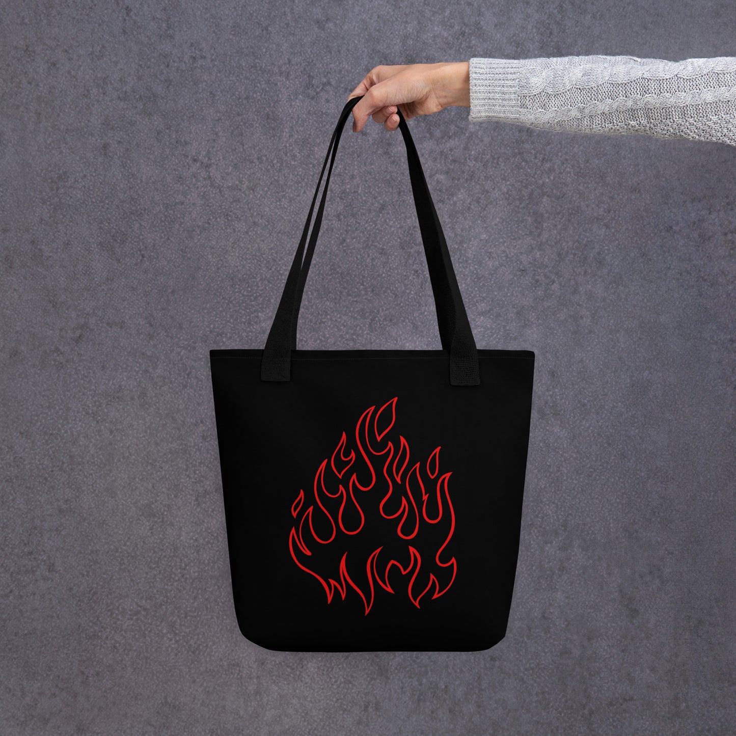 RED FLAMES TOTE BAG