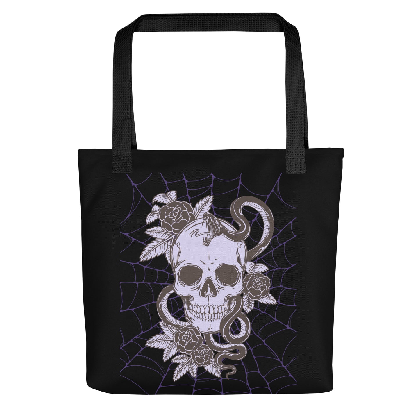 PURPLE SKULL & SNAKE TOTE BAG