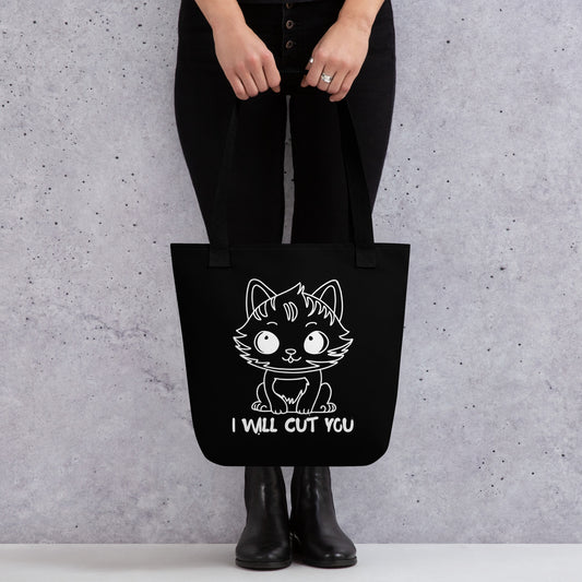 I WILL CUT YOU TOTE BAG