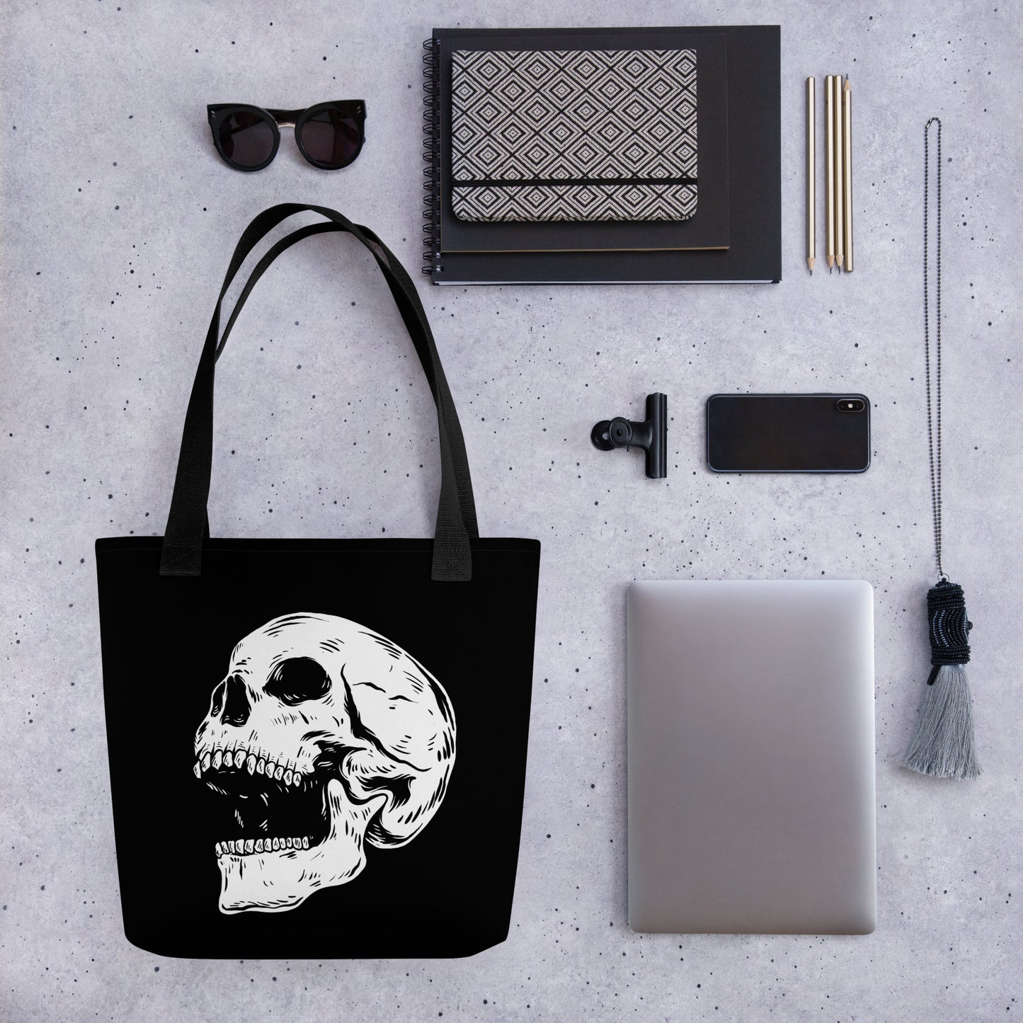 SCREAMING SKULL TOTE BAG