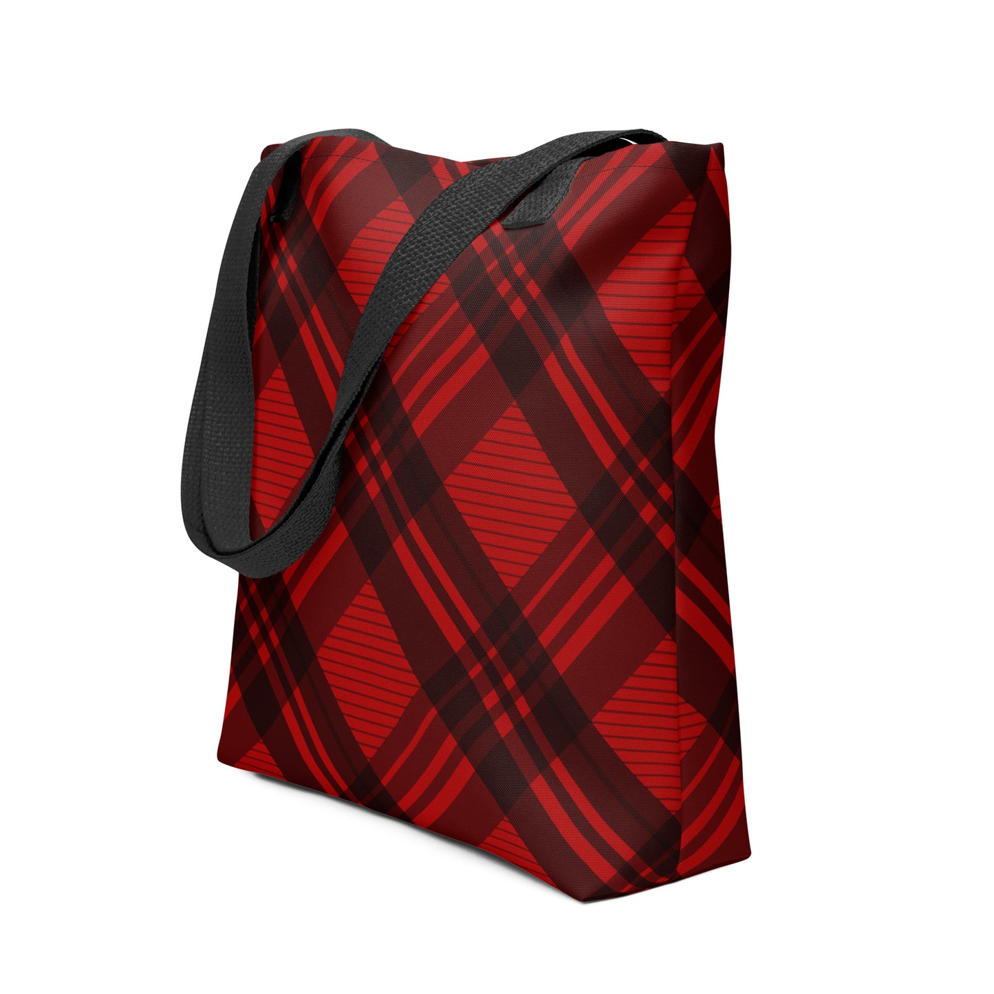 RED PLAID TOTE BAG