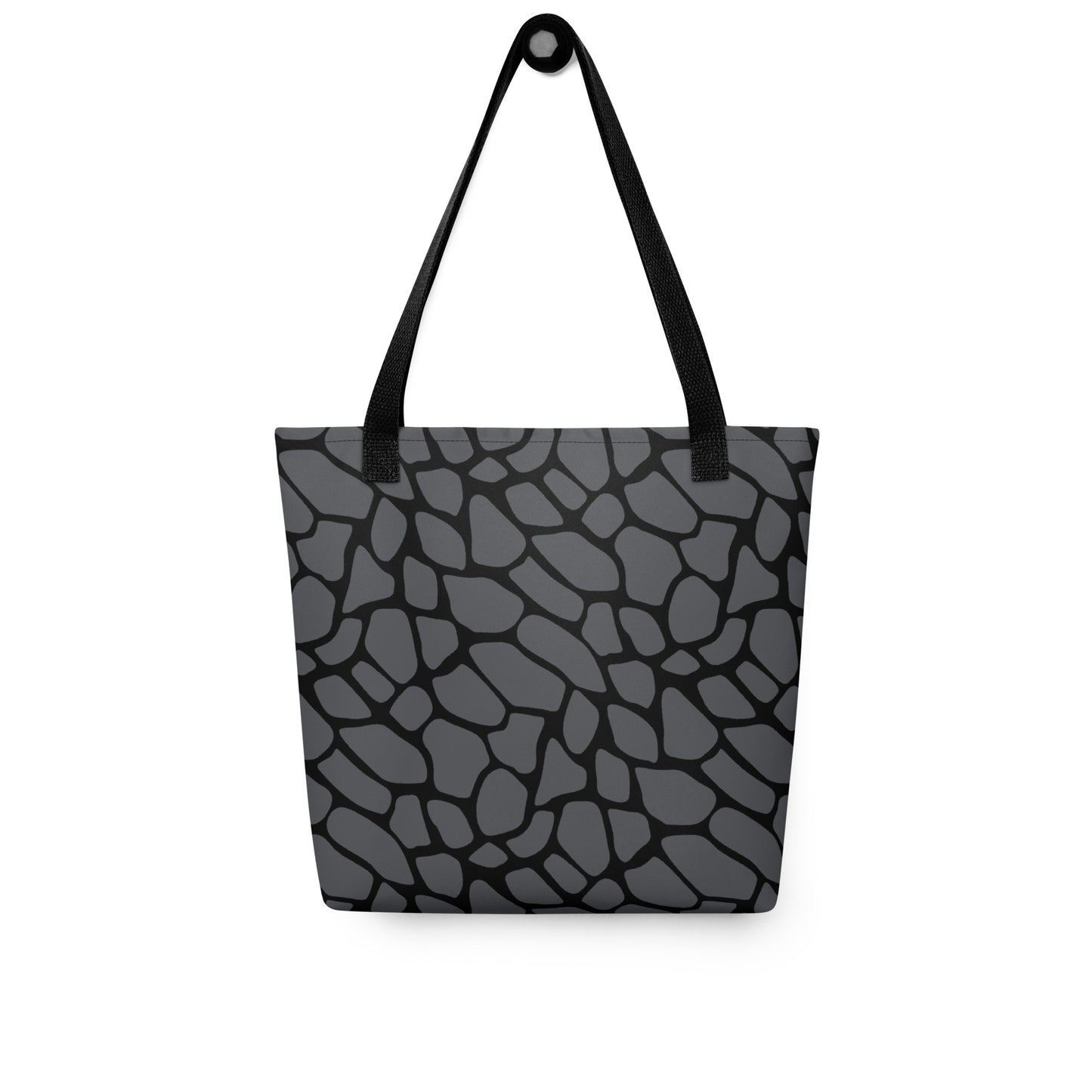 GRAY SNAKESKIN TOTE BAG
