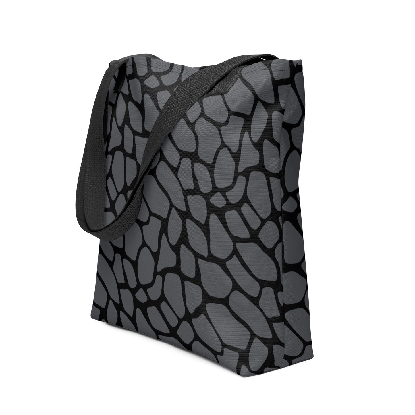 GRAY SNAKESKIN TOTE BAG