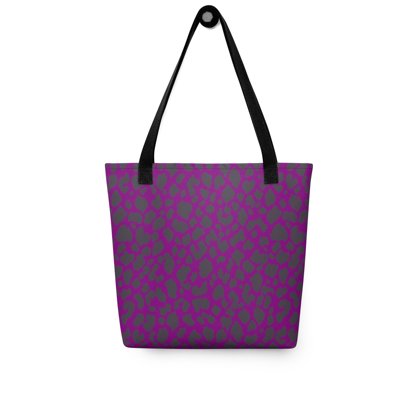 PURPLE LEOPARD TOTE BAG