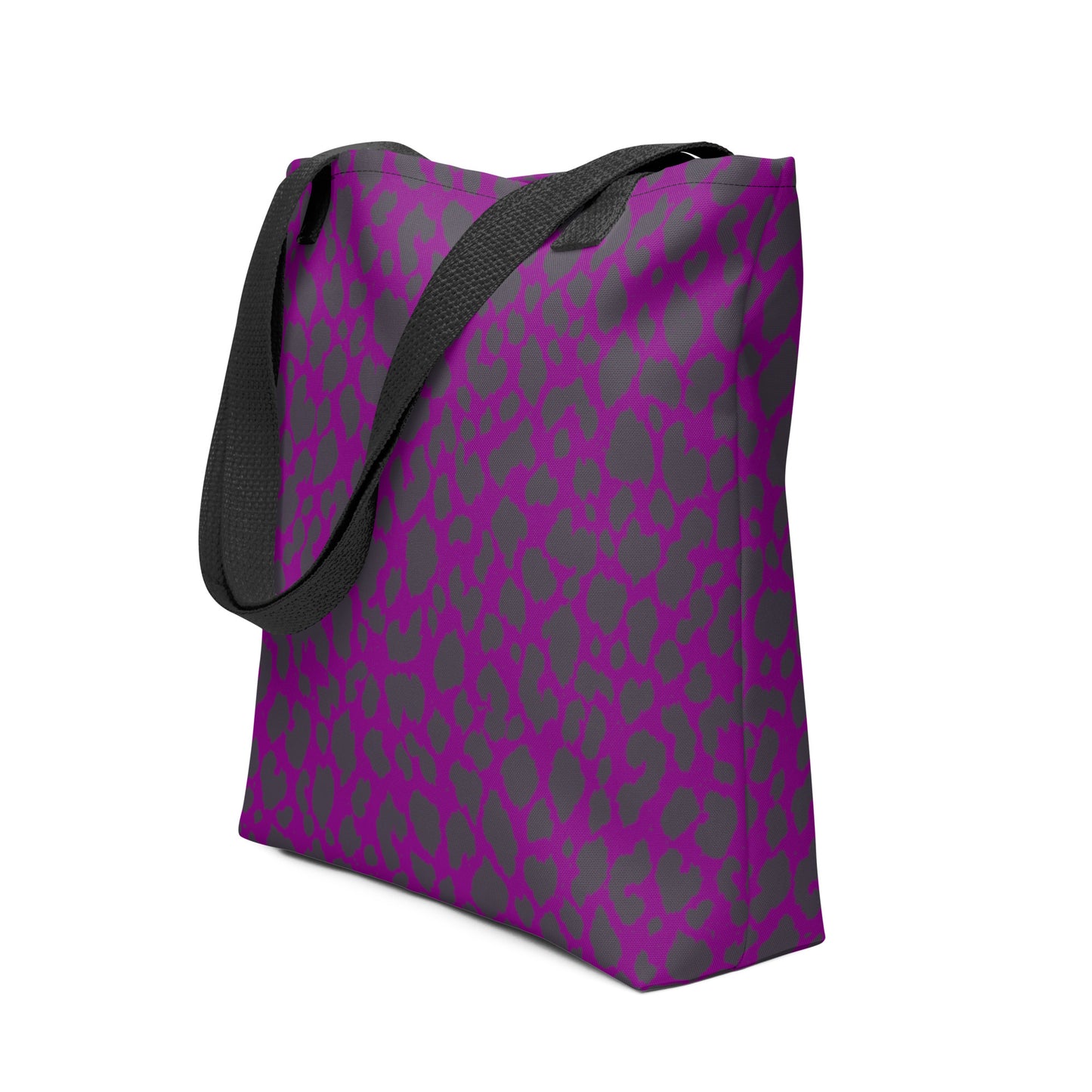PURPLE LEOPARD TOTE BAG