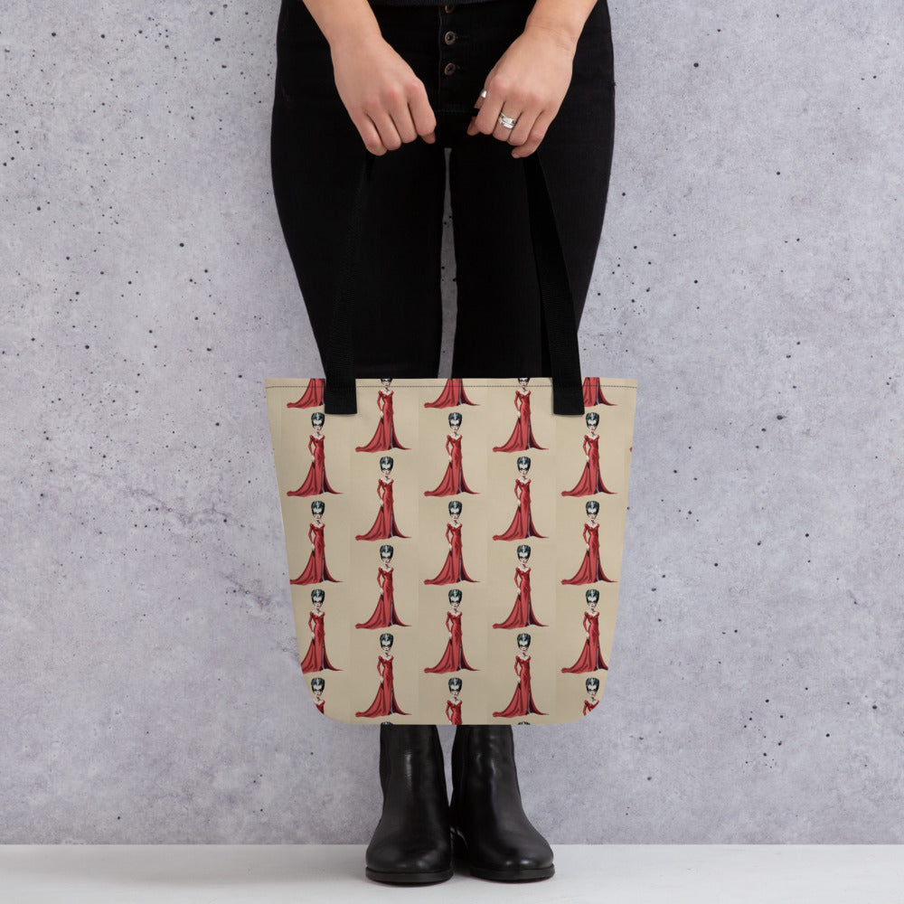 LADY IN RED TOTE BAG